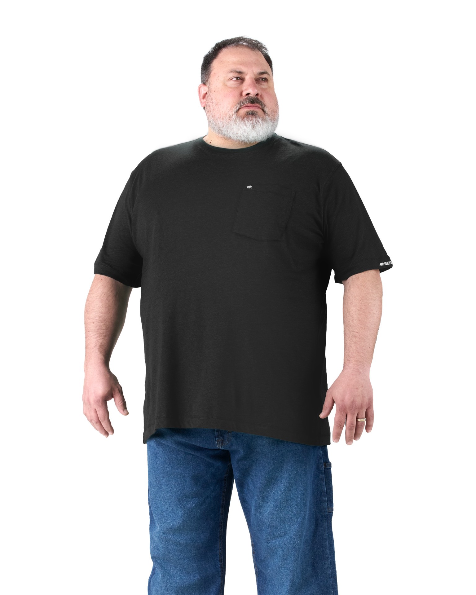 slide 3 of 4, BERNE APPAREL Men's Black Jersey Short sleeve Solid T-shirt ( Large ), 1 ct