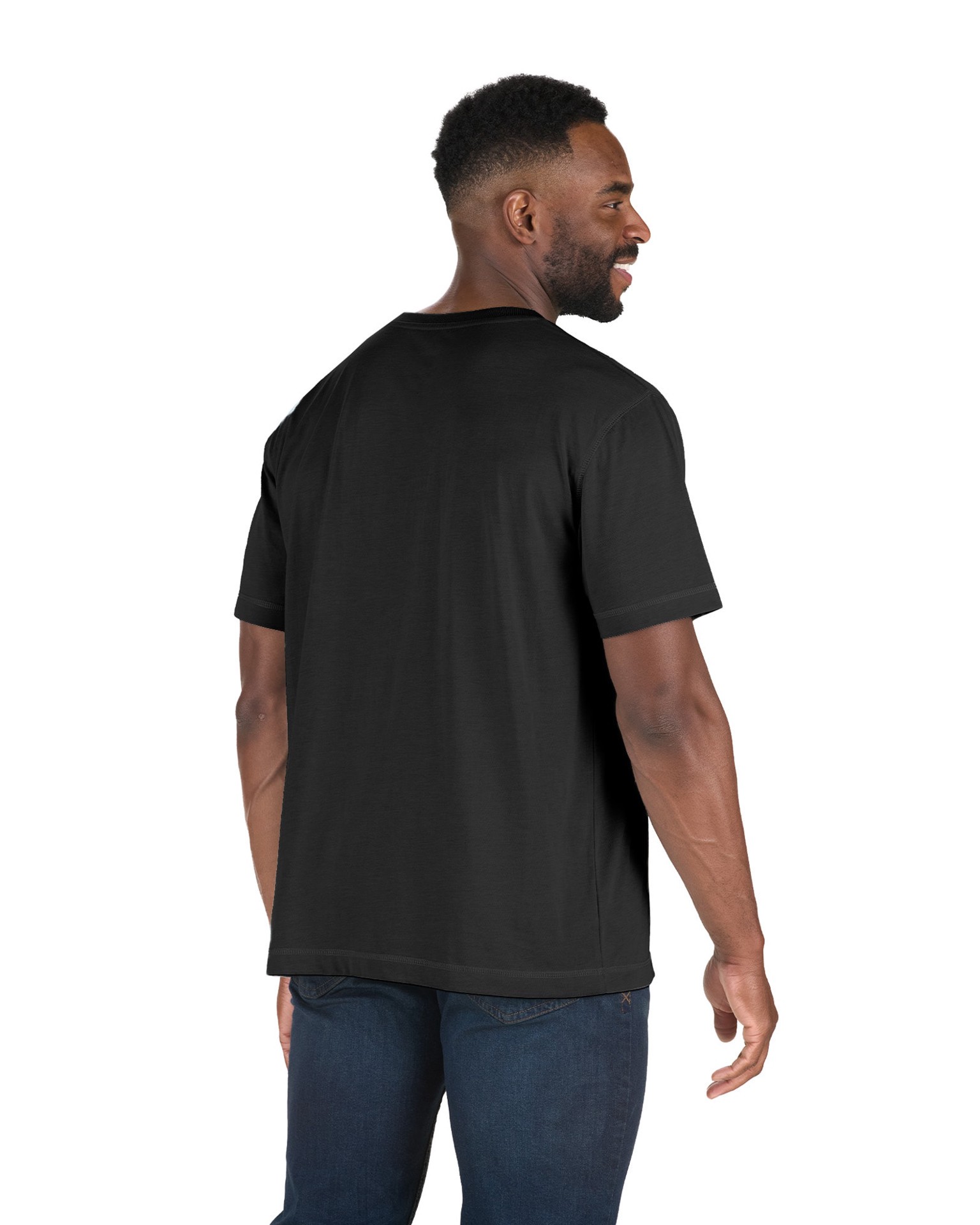 slide 4 of 4, BERNE APPAREL Men's Black Jersey Short sleeve Solid T-shirt ( Large ), 1 ct