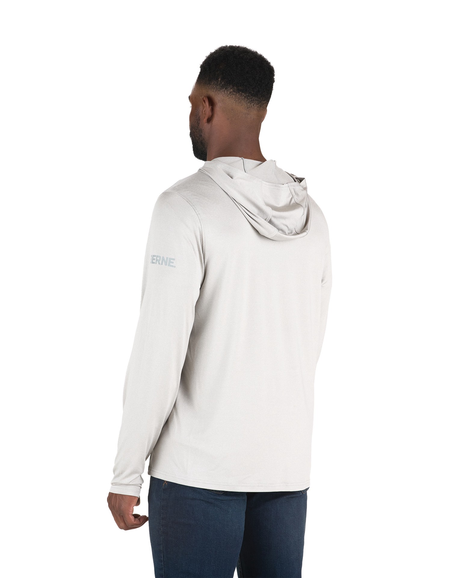 slide 3 of 4, BERNE APPAREL Men's Gray Jersey Long sleeve Solid Hoodie ( Medium ), 1 ct