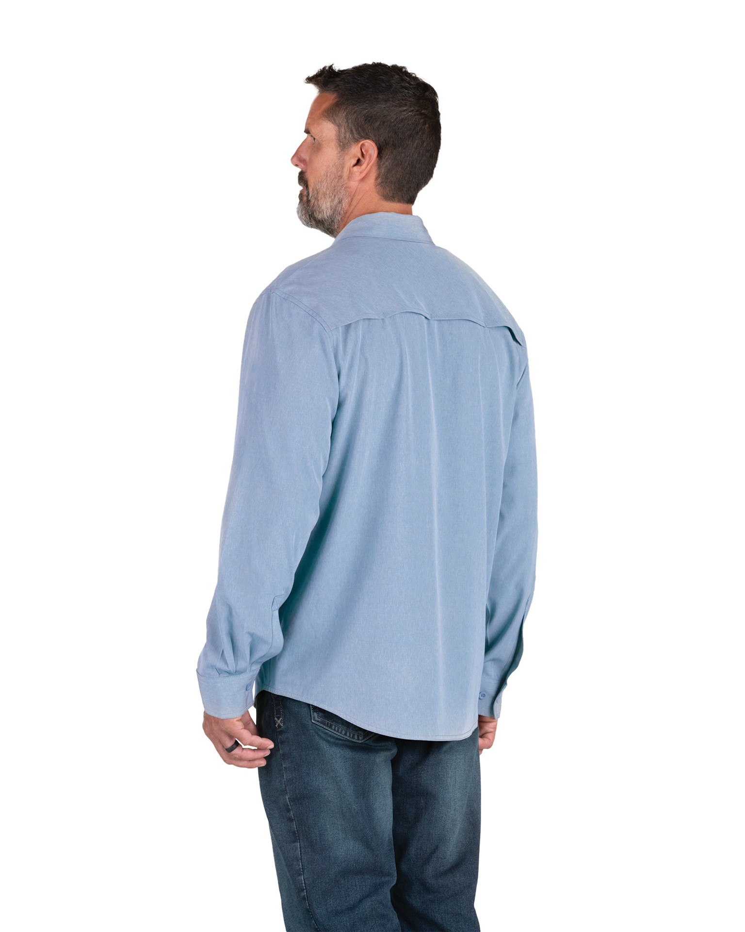 slide 2 of 4, BERNE APPAREL Men's Blue Poplin Long sleeve Solid Button-down shirt ( 2XL ), 1 ct