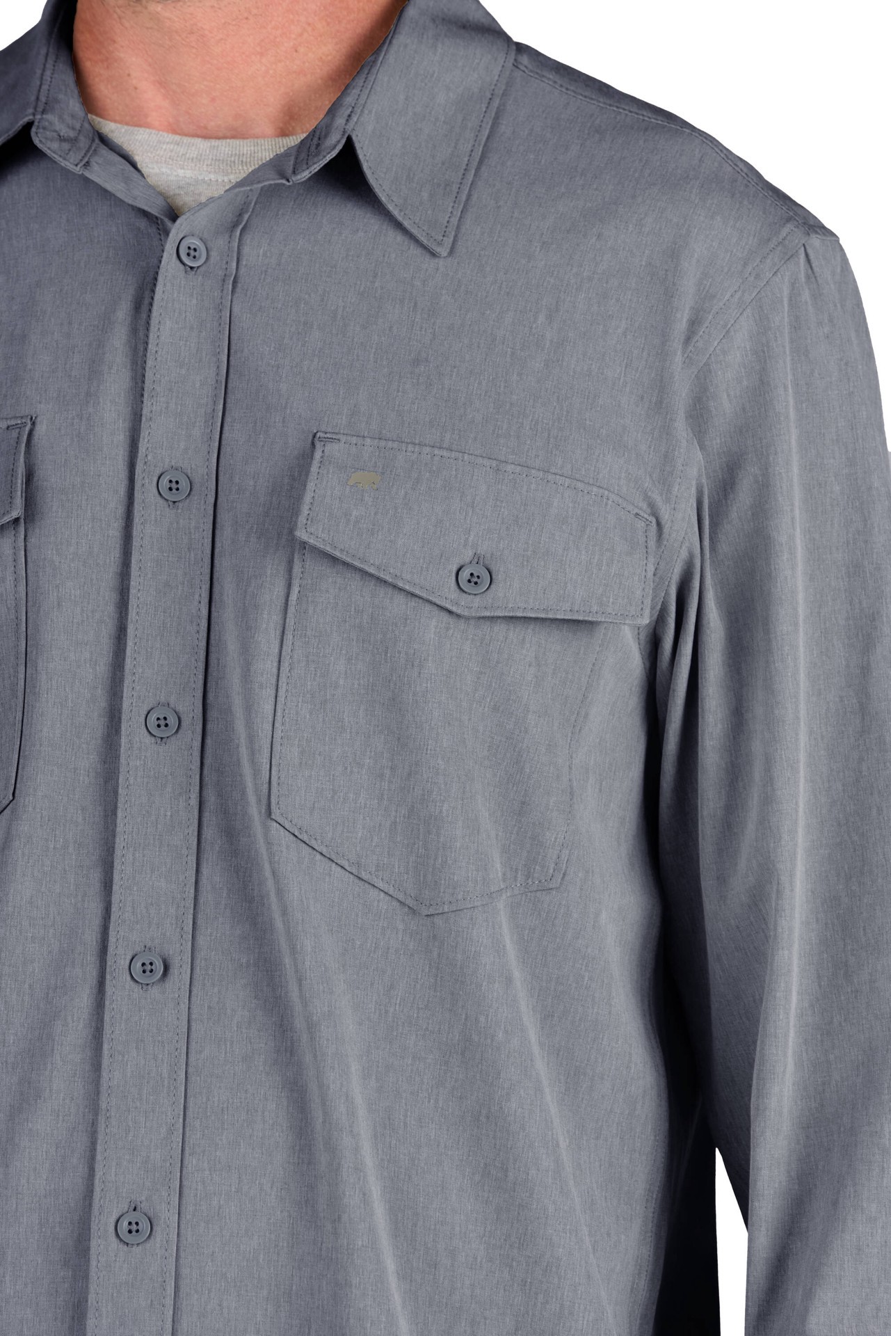 slide 3 of 4, BERNE APPAREL Men's Black Poplin Long sleeve Solid Button-down shirt ( 2XL ), 1 ct