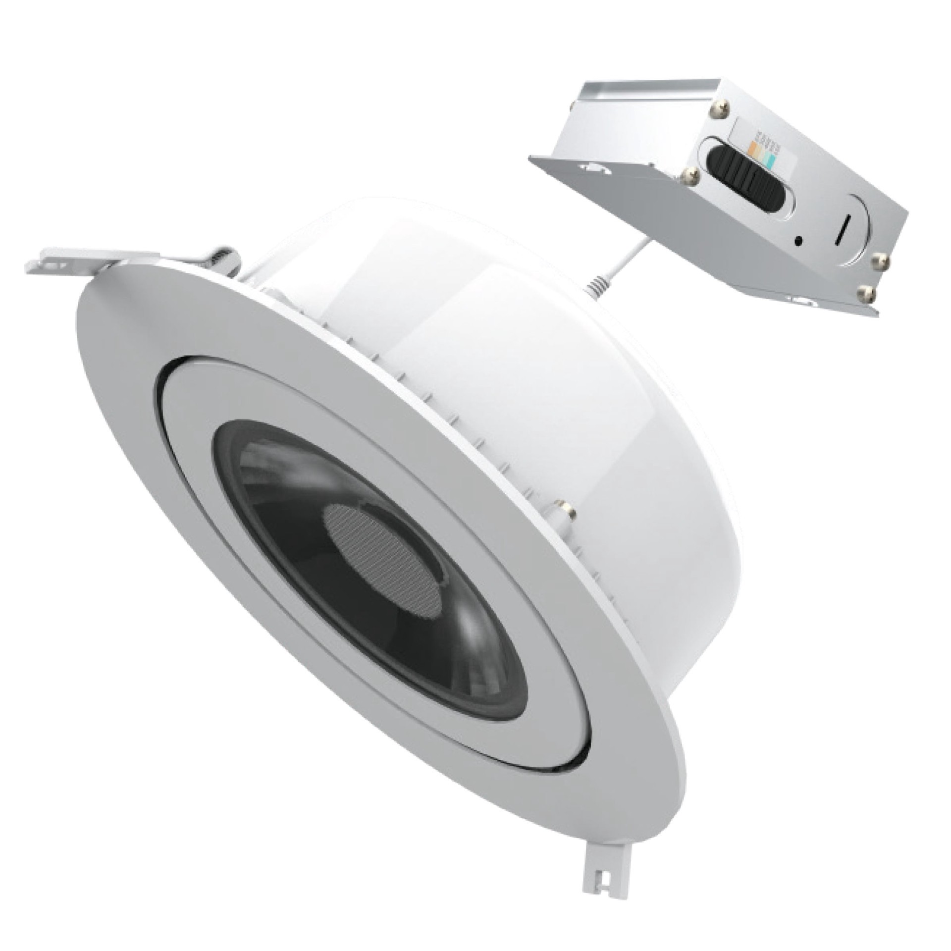 slide 2 of 5, Utilitech White 5-in 850 -Lumens Switchable white Round Dimmable LED Canless Wet rated Recessed Downlight, 1 ct