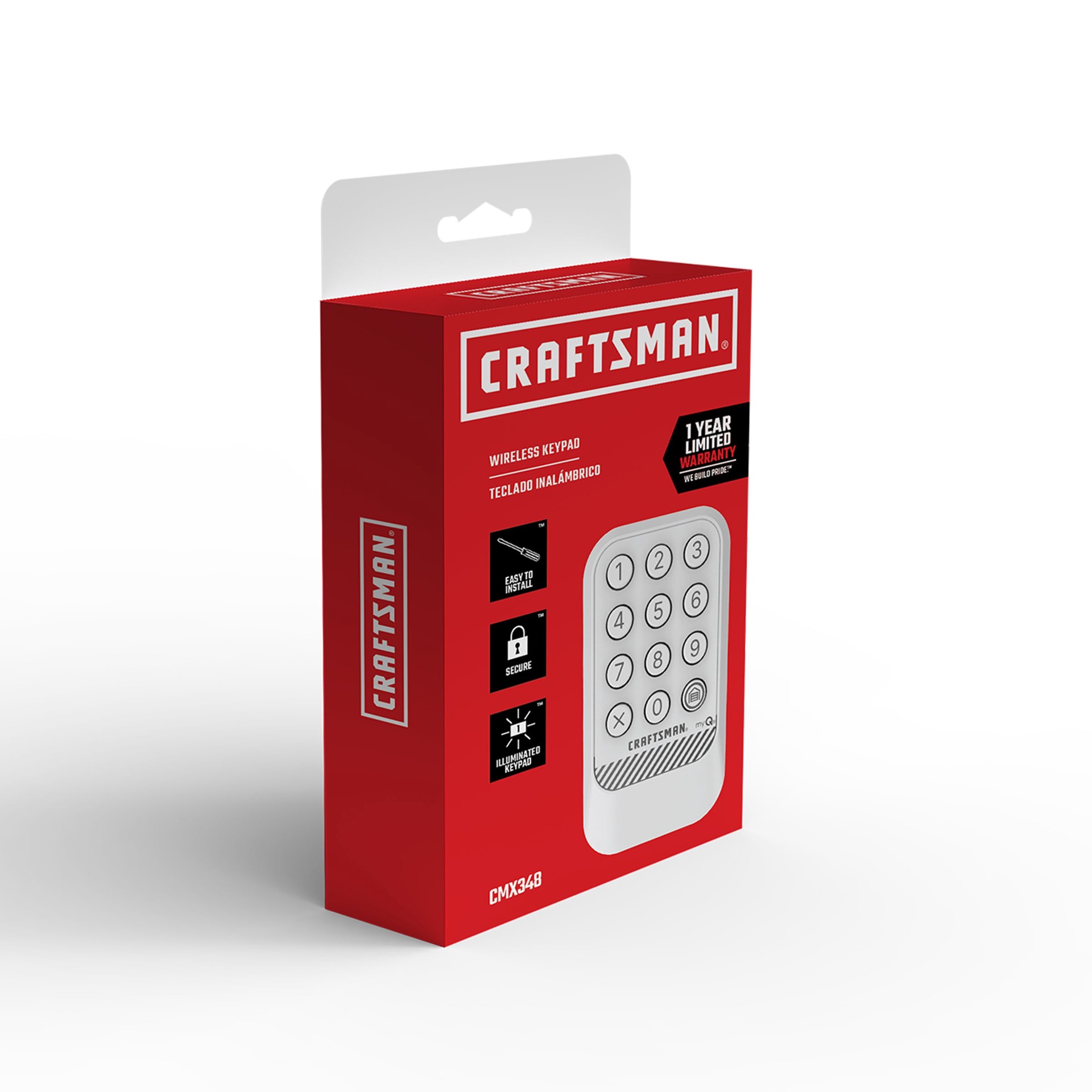 slide 3 of 6, CRAFTSMAN Wireless Garage Door Opener Keypad, 1 ct