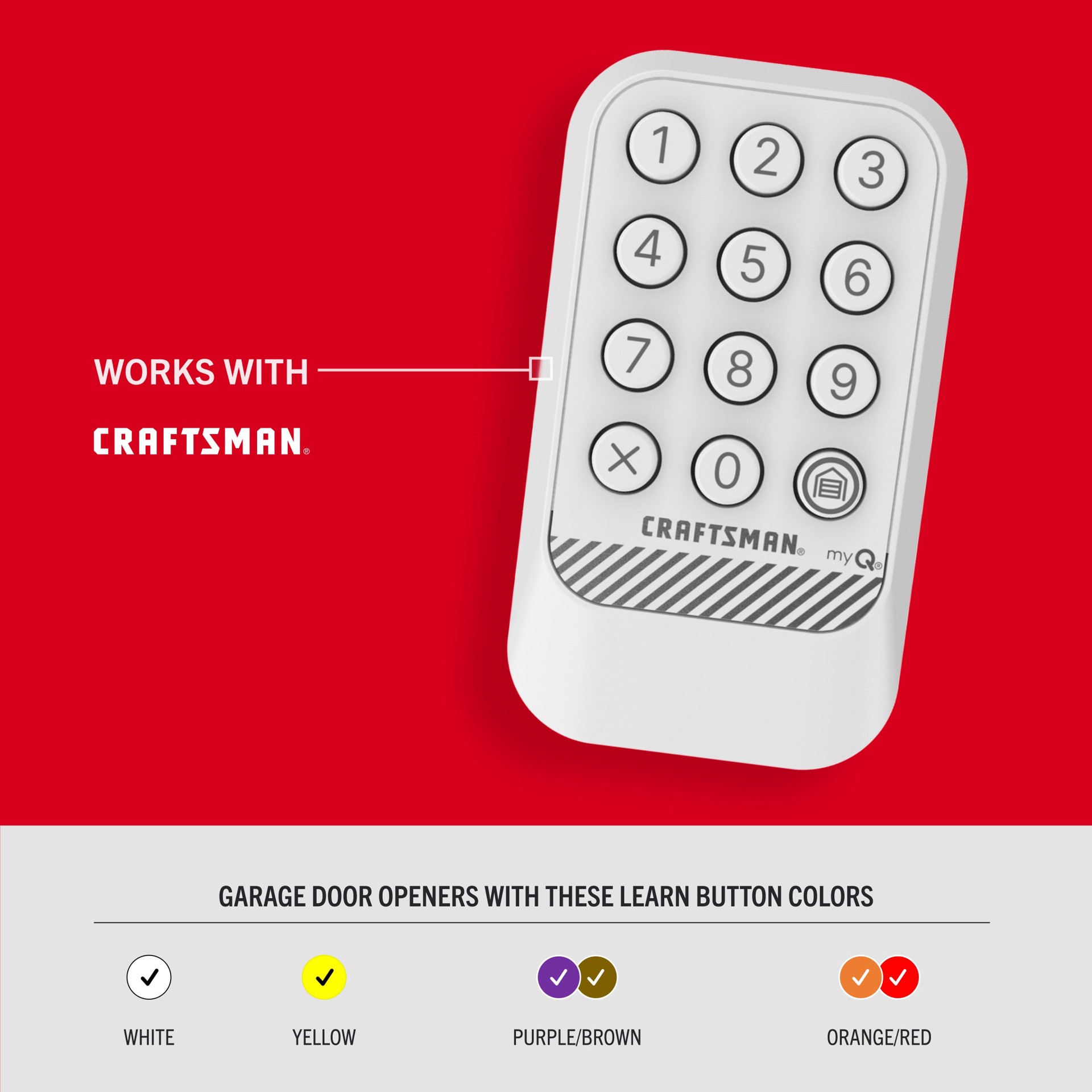 slide 4 of 6, CRAFTSMAN Wireless Garage Door Opener Keypad, 1 ct