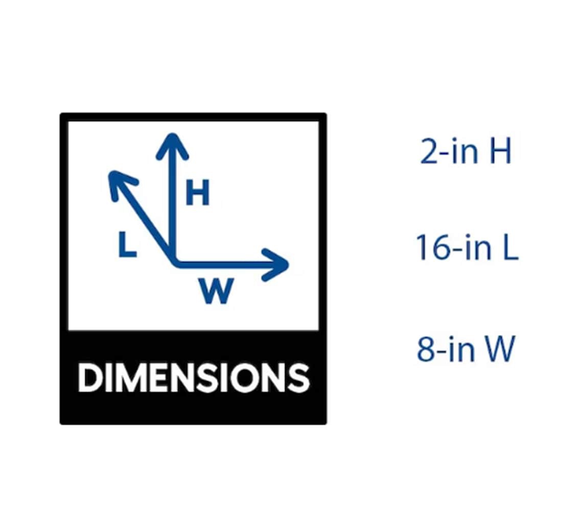 slide 4 of 4, 8-in W x 2-in H x 16-in L Concrete Block, 1 ct