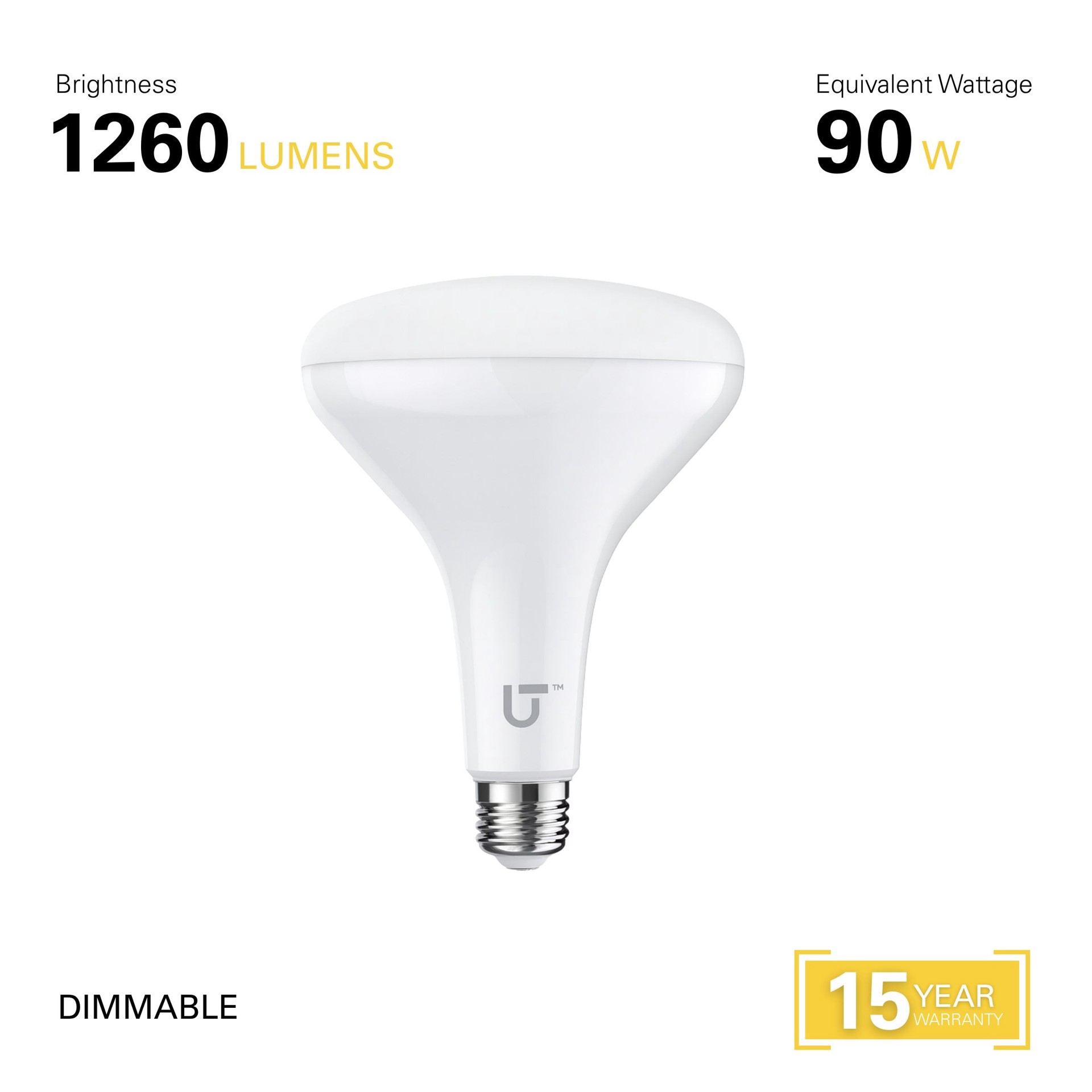 slide 4 of 6, Utilitech 65 -Watt EQ Medium base (E-26) LED Spot Flood Light Bulb, 1 ct
