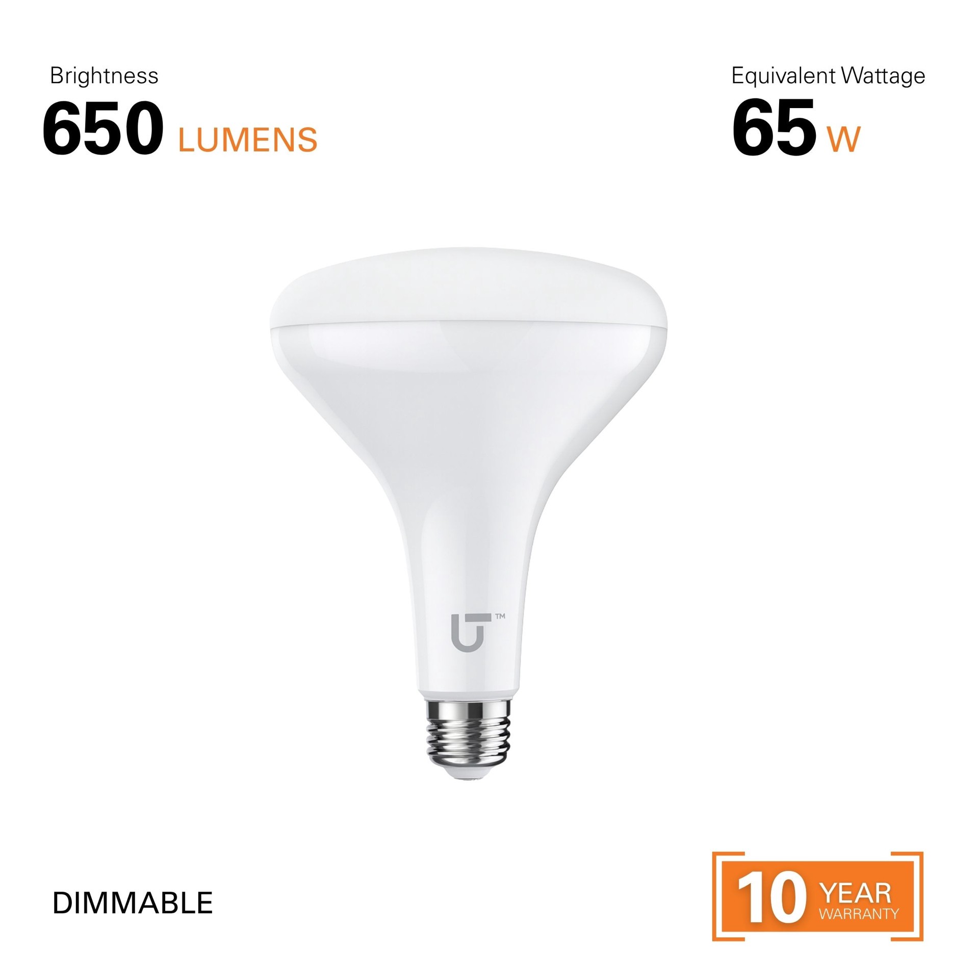 slide 4 of 6, Utilitech 65 -Watt EQ Medium base (E-26) LED Spot Flood Light Bulb, 1 ct