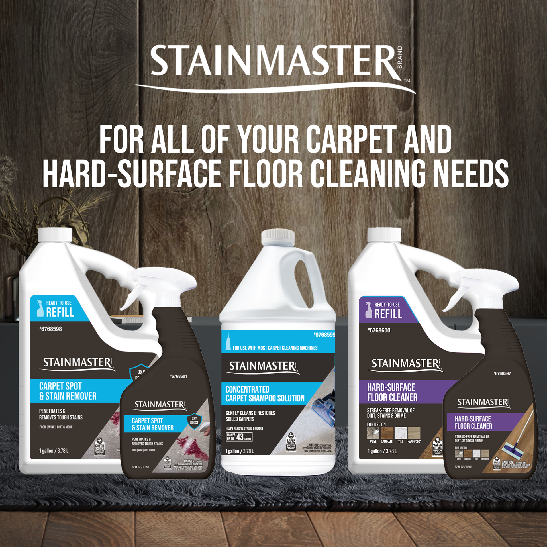 slide 5 of 6, STAINMASTER Hard Surface Unscented Liquid Floor Cleaner 32 -fl oz, 1 ct