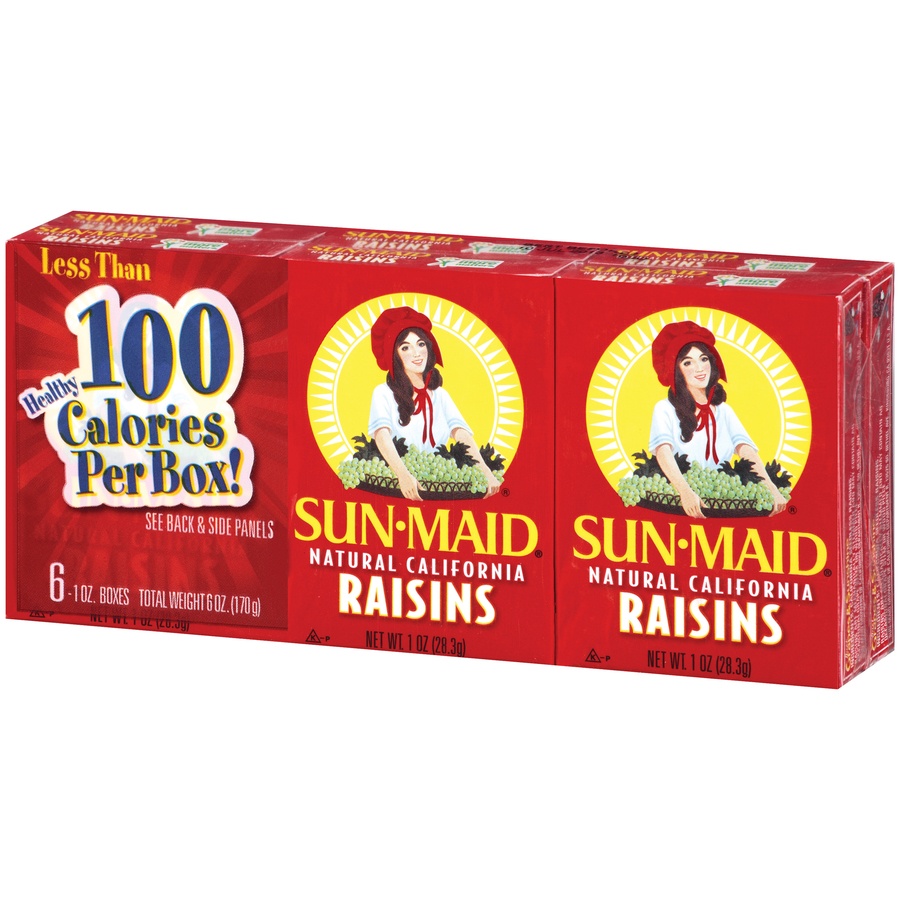 slide 3 of 3, Sun-Maid Sun-Dried Raisins 6 - 1 oz Boxes, 6 ct; 1 oz