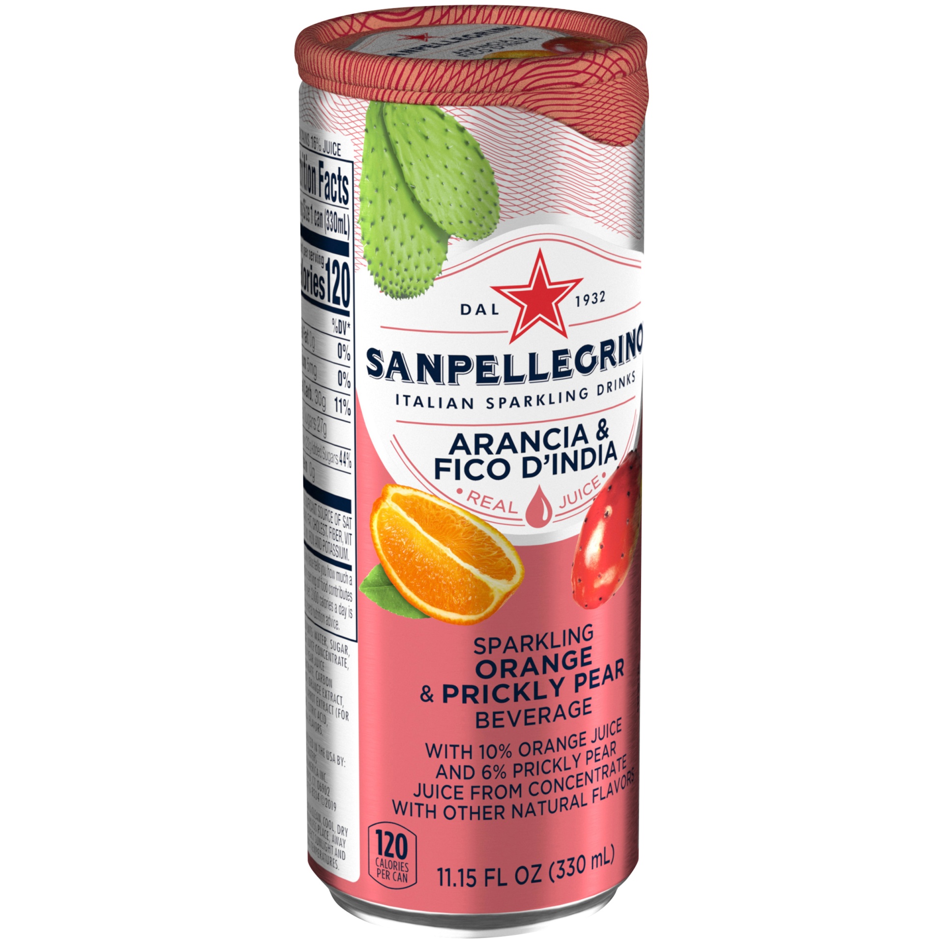 slide 2 of 2, Sanpellegrino Prickly Pear and Orange Italian Sparkling Drinks, 11.15 fl oz