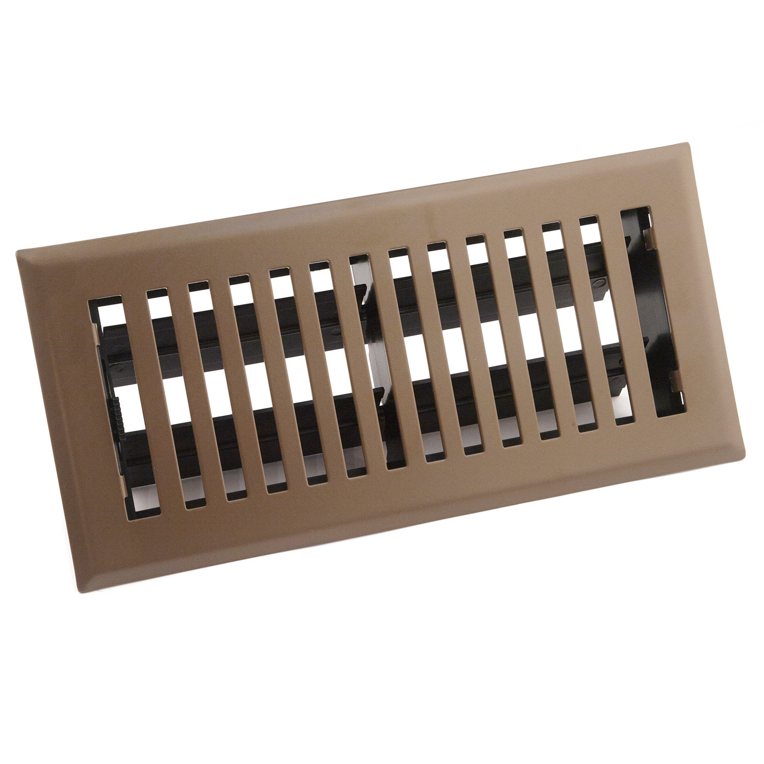 slide 2 of 5, allen + roth 4-in x 10-in Maximum Airflow Steel Brooklyn Brown Floor Register, 1 ct