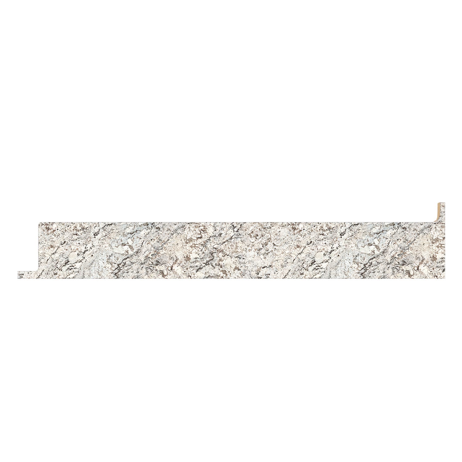 slide 2 of 6, VT Dimensions 28-in W x 0.9-in H x 7.9-in D Avorio Granite - Antique Square Edge Laminate Kitchen countertop end splash, 1 ct
