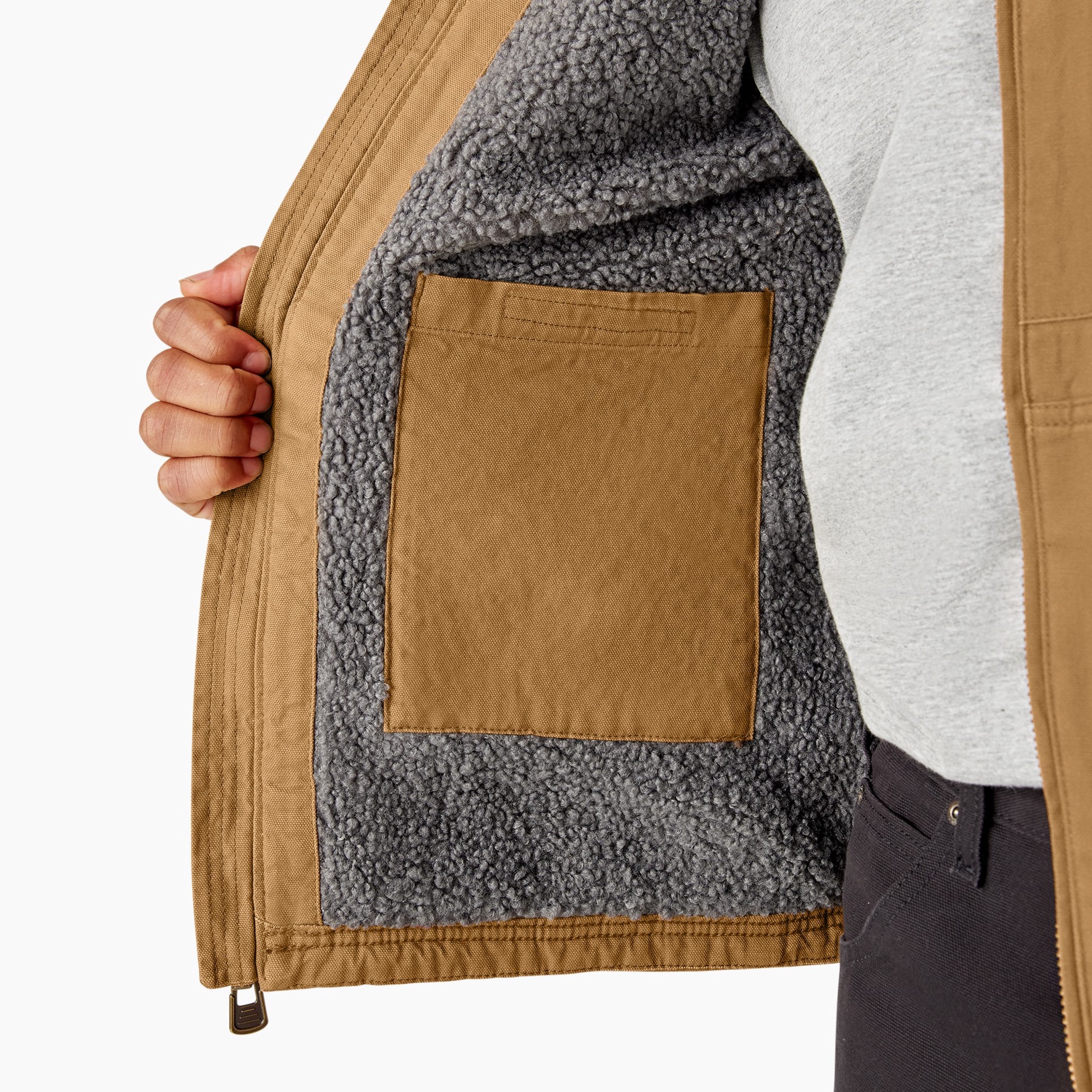 slide 4 of 4, Dickies Men's Brown Canvas Insulated Work jacket ( 2XL ), 1 ct