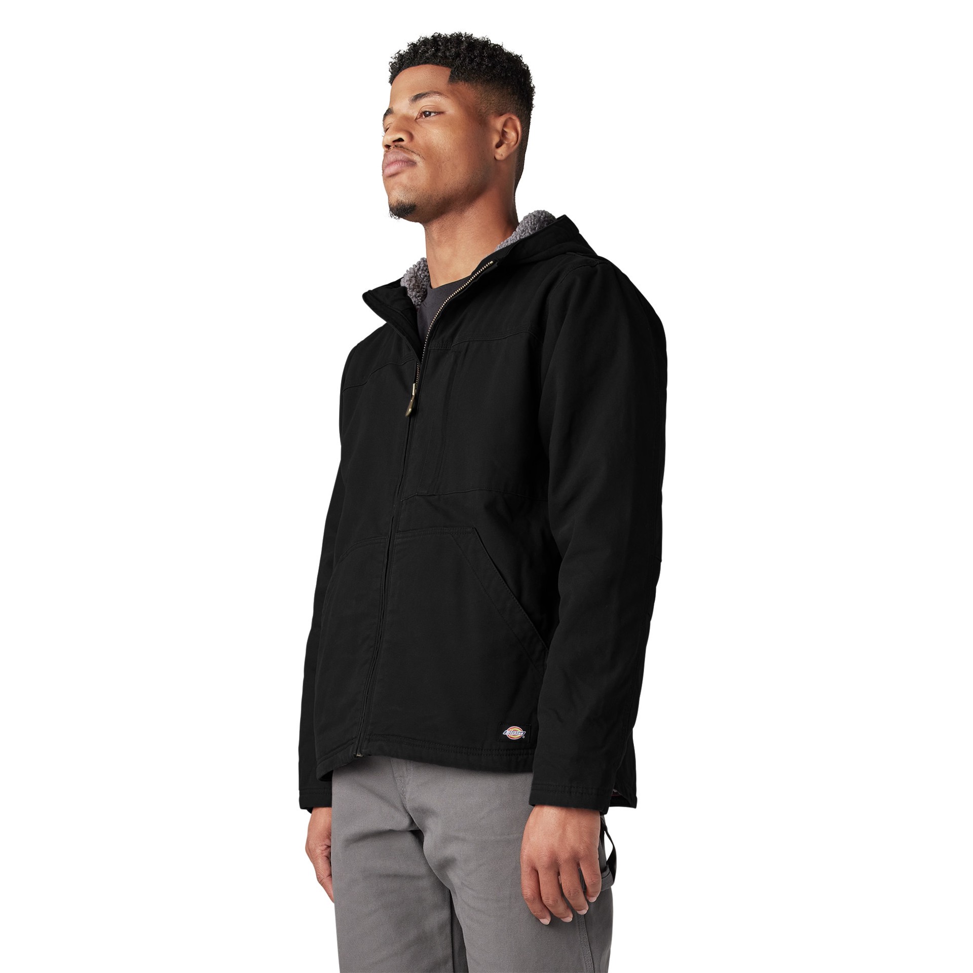 slide 3 of 4, Dickies Men's Black Canvas Insulated Work jacket ( 2XL ), 1 ct