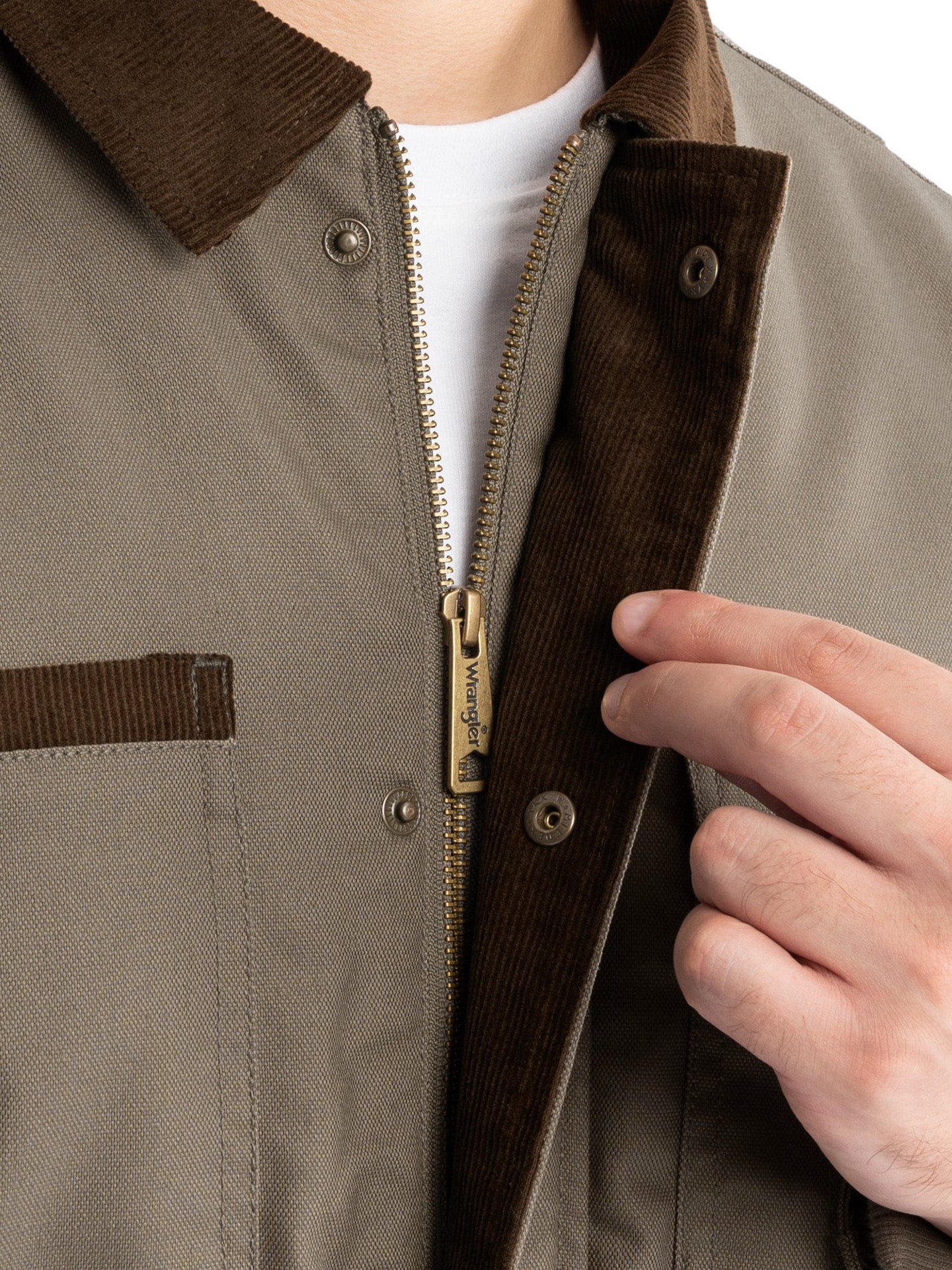 slide 4 of 6, Wrangler Men's CAVIAR/JAVA Corduroy Shirt jacket ( Extra Large ), 1 ct