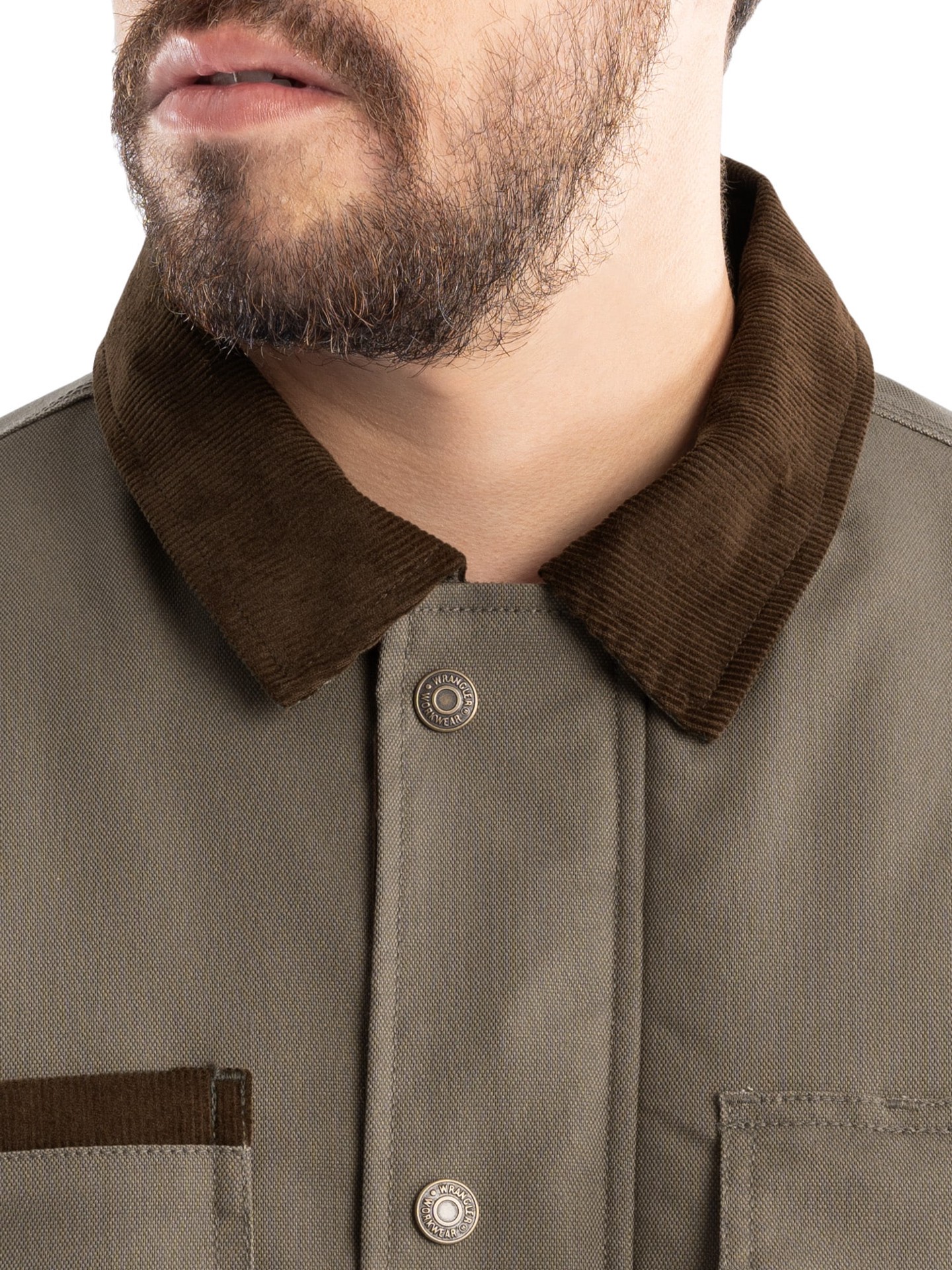 slide 5 of 6, Wrangler Men's CAVIAR/JAVA Corduroy Shirt jacket ( Extra Large ), 1 ct