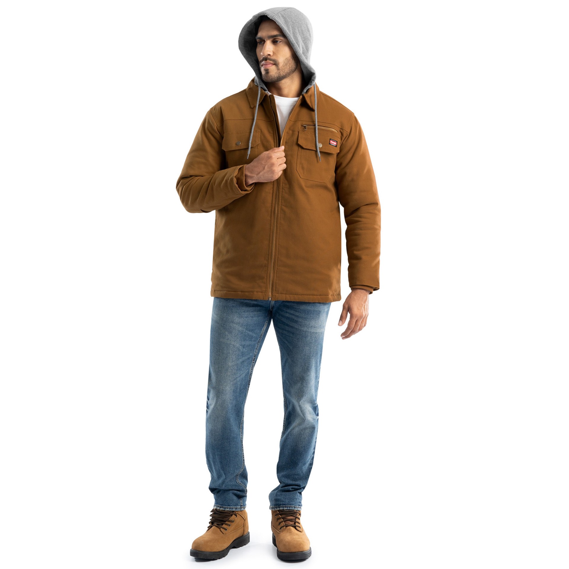 slide 2 of 6, Wrangler Men's CAVIAR/JAVA Corduroy Shirt jacket ( 2XL ), 1 ct