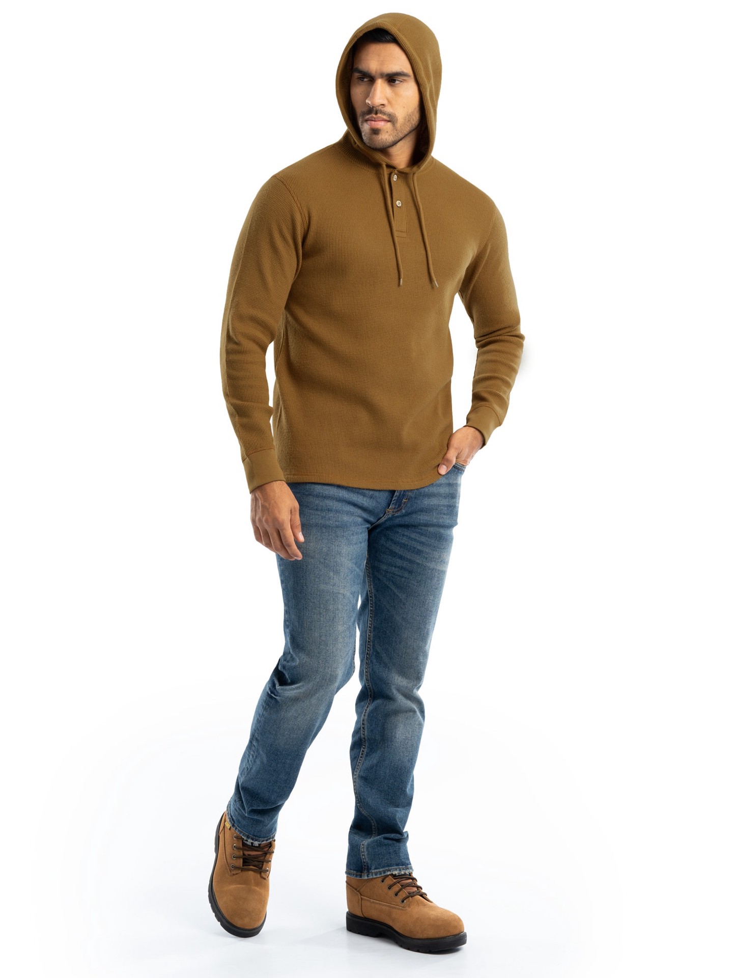 slide 3 of 4, Wrangler Men's RUBBER Knit Hooded Hooded jacket ( Extra Large ), 1 ct