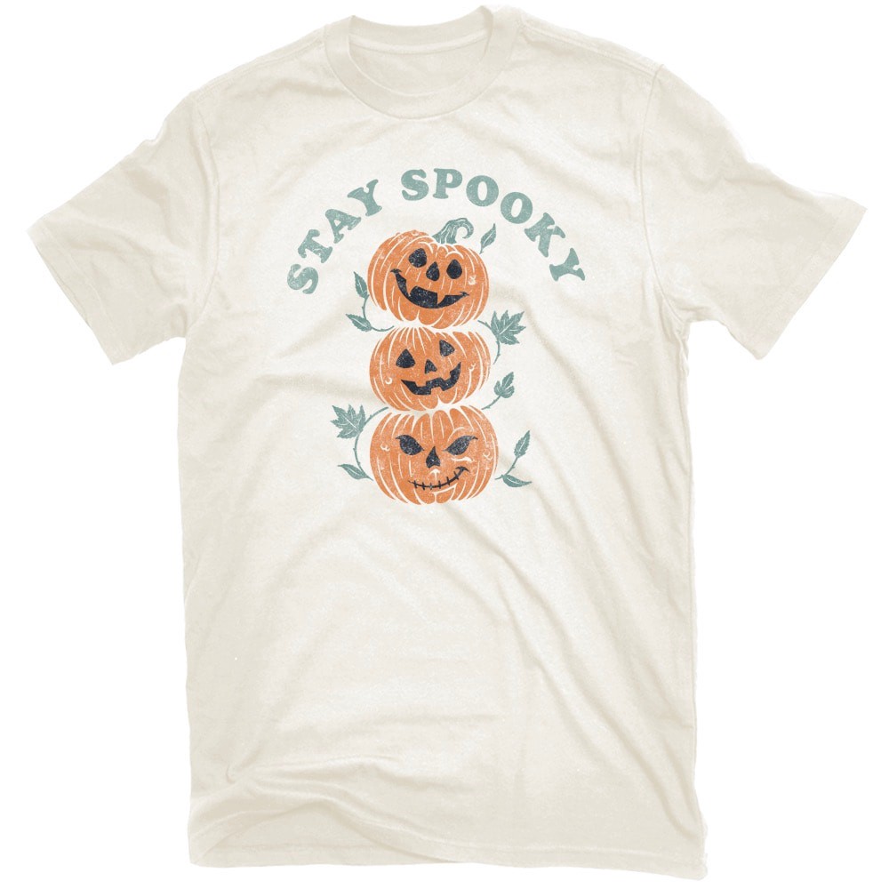 slide 1 of 4, Women's White Light weight Knit Short sleeve Graphic Halloween T-shirt ( XL ), 1 ct