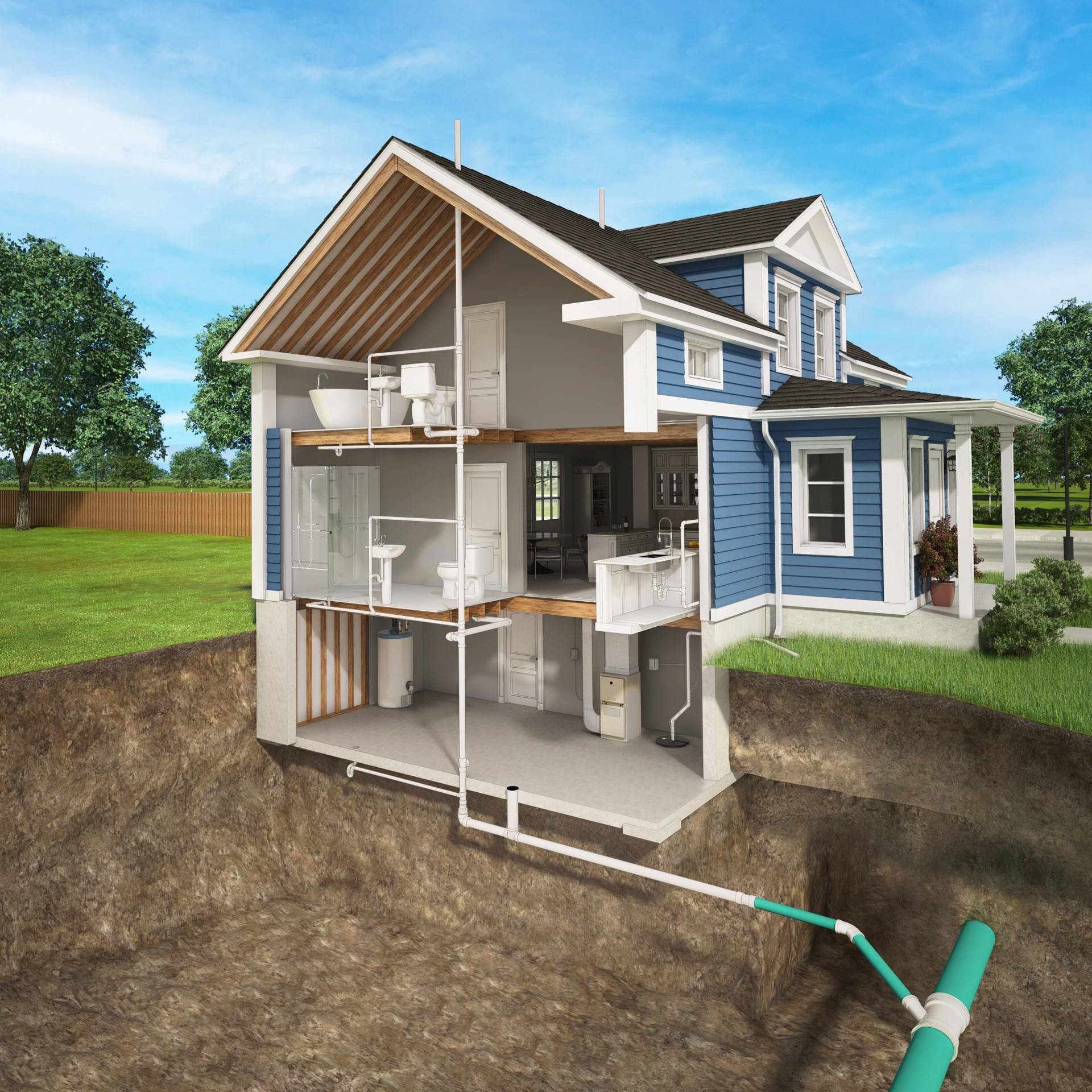 slide 4 of 4, IPEX 4-in x 5-ft PVC DWV Foam Core Pipe, 1 ct