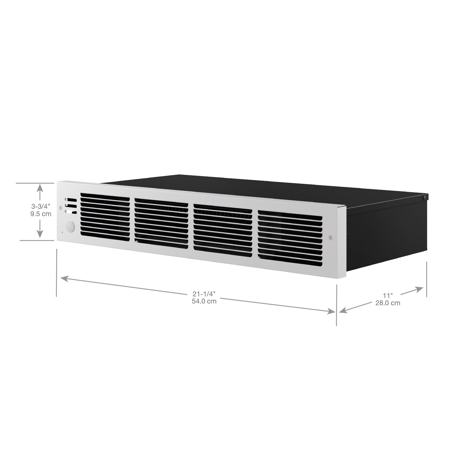 slide 4 of 6, Cadet UCH Up to 1800-Watt 120/240 -Volt Forced air Heater ( 21.25-in L x 3.75-in H Grille ), 1 ct