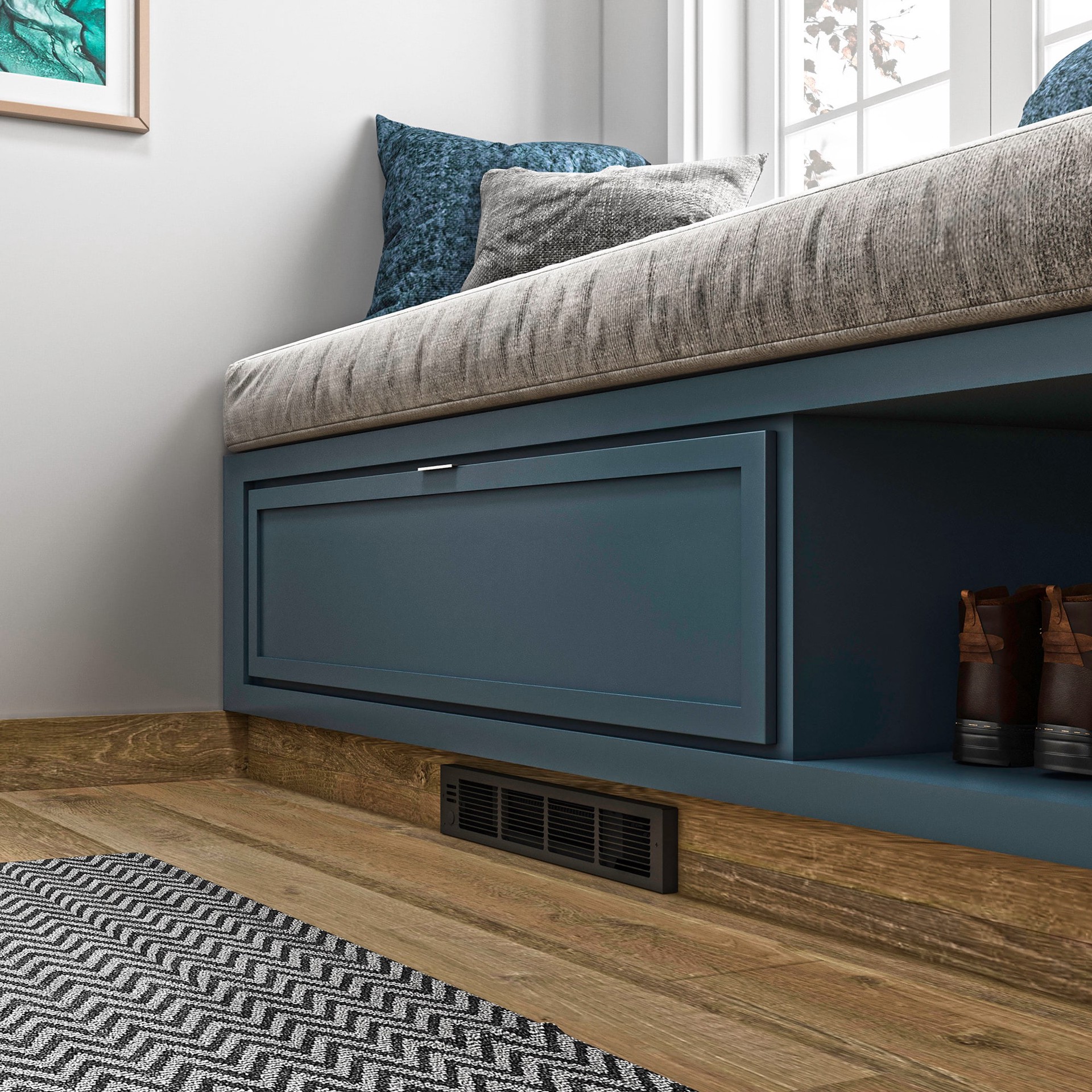 slide 6 of 6, Cadet UCH Up to 1800-Watt 120/240 -Volt Forced air Heater ( 21.25-in L x 3.75-in H Grille ), 1 ct