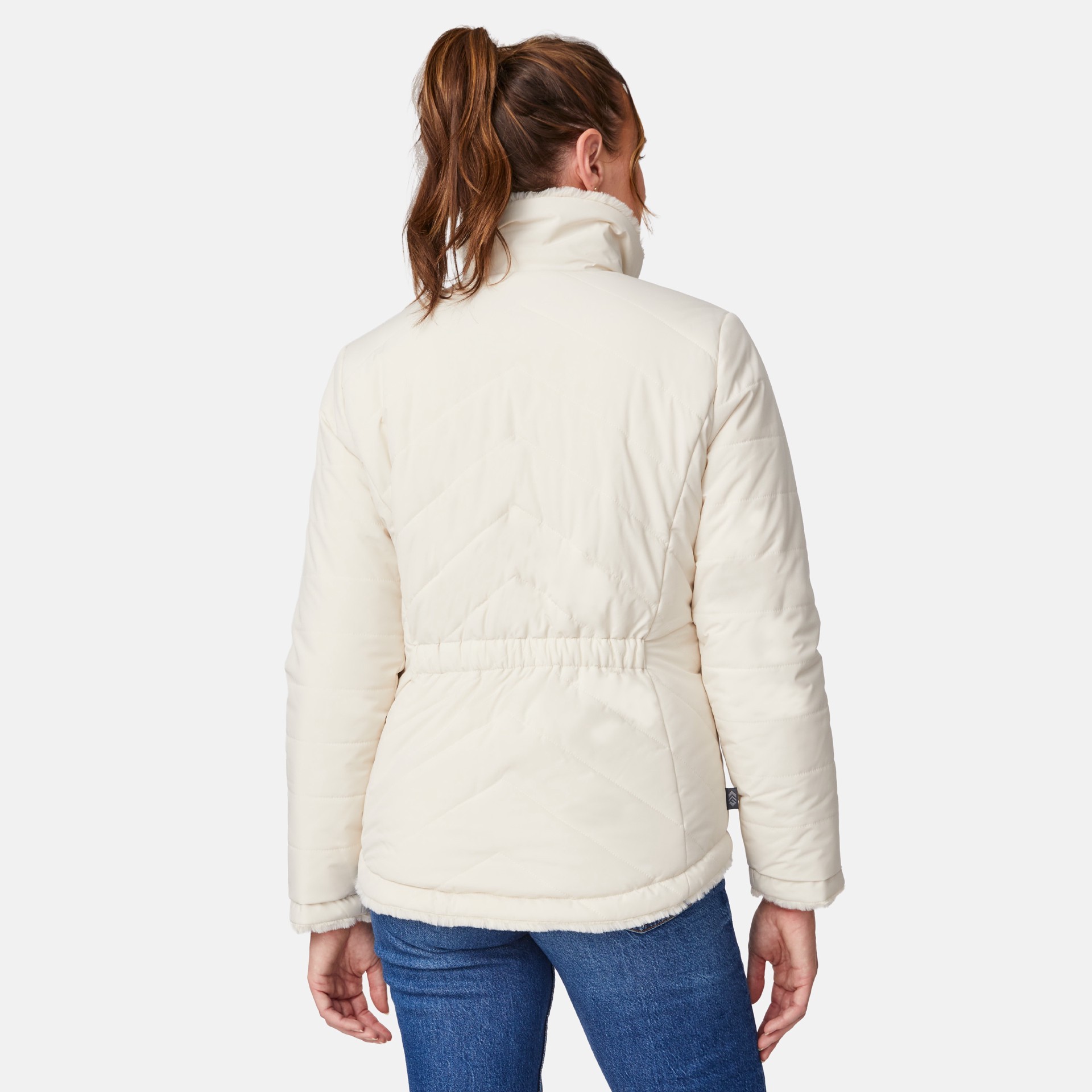 slide 5 of 6, Free Country Cirrus Women's Oat Fleece Reversible jacket ( Medium ), 1 ct