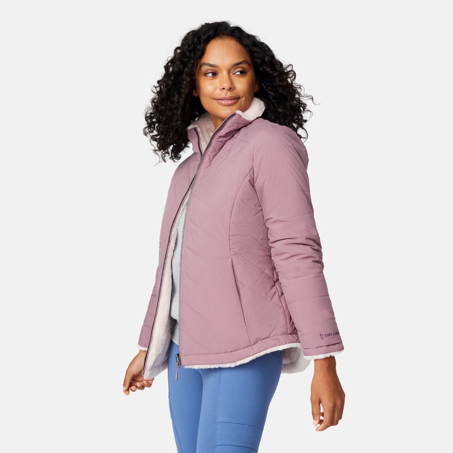 slide 6 of 6, Free Country Cirrus Women's Vervain Fleece Reversible jacket ( Large ), 1 ct