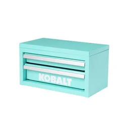 Kobalt mini 10.83-in W x 5.91-in H x 5.91-in D 2 -Drawer Teal Steel Tool Box