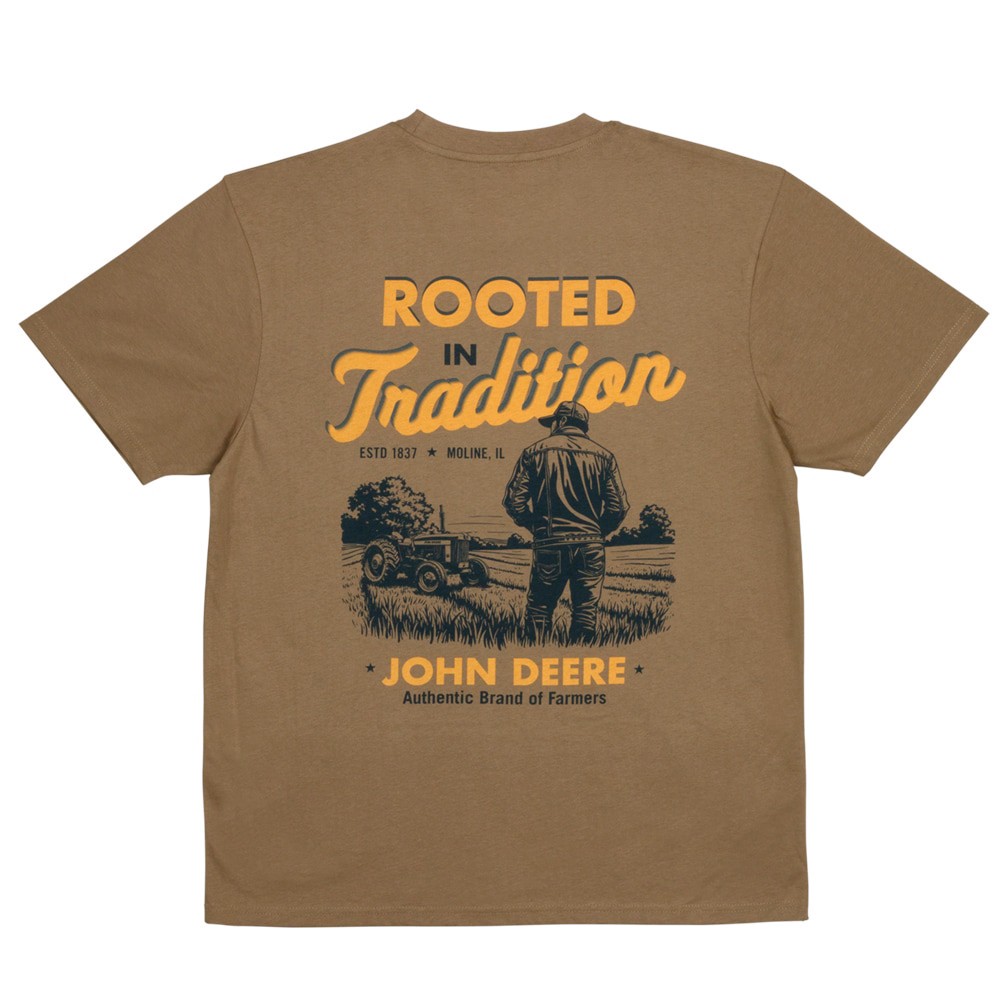 slide 2 of 4, John Deere Men's Brown Medium weight Knit Short sleeve Graphic T-shirt ( L ), 1 ct