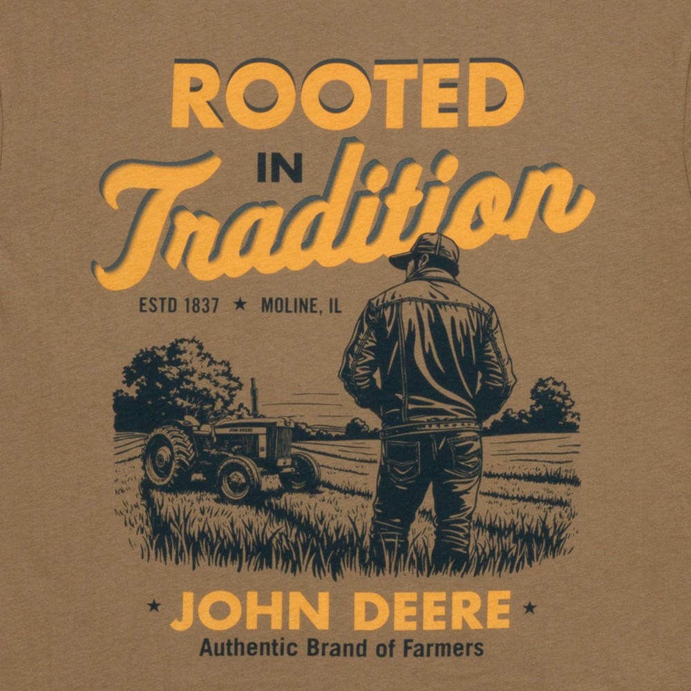 slide 3 of 4, John Deere Men's Brown Medium weight Knit Short sleeve Graphic T-shirt ( 3XL ), 1 ct