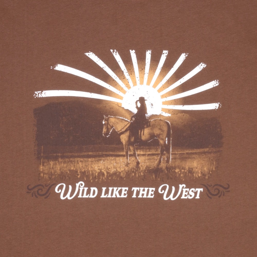 slide 3 of 4, Infinity Brands Women's Brown Medium weight Knit Short sleeve Graphic T-shirt ( L ), 1 ct