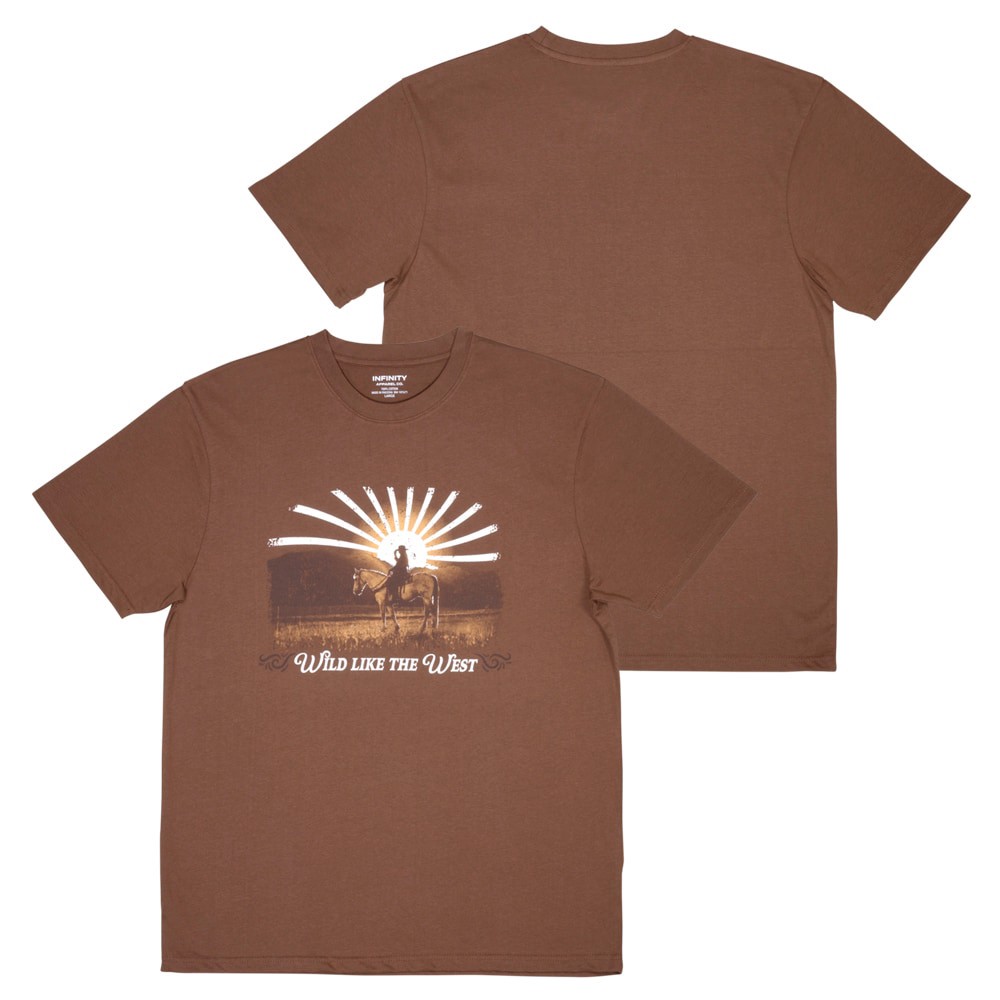 slide 4 of 4, Infinity Brands Women's Brown Medium weight Knit Short sleeve Graphic T-shirt ( L ), 1 ct