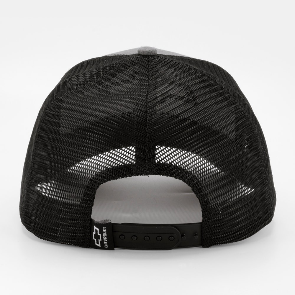 slide 4 of 4, Chevrolet Men's Gray/Black Cotton/Polyester Baseball cap, 1 ct