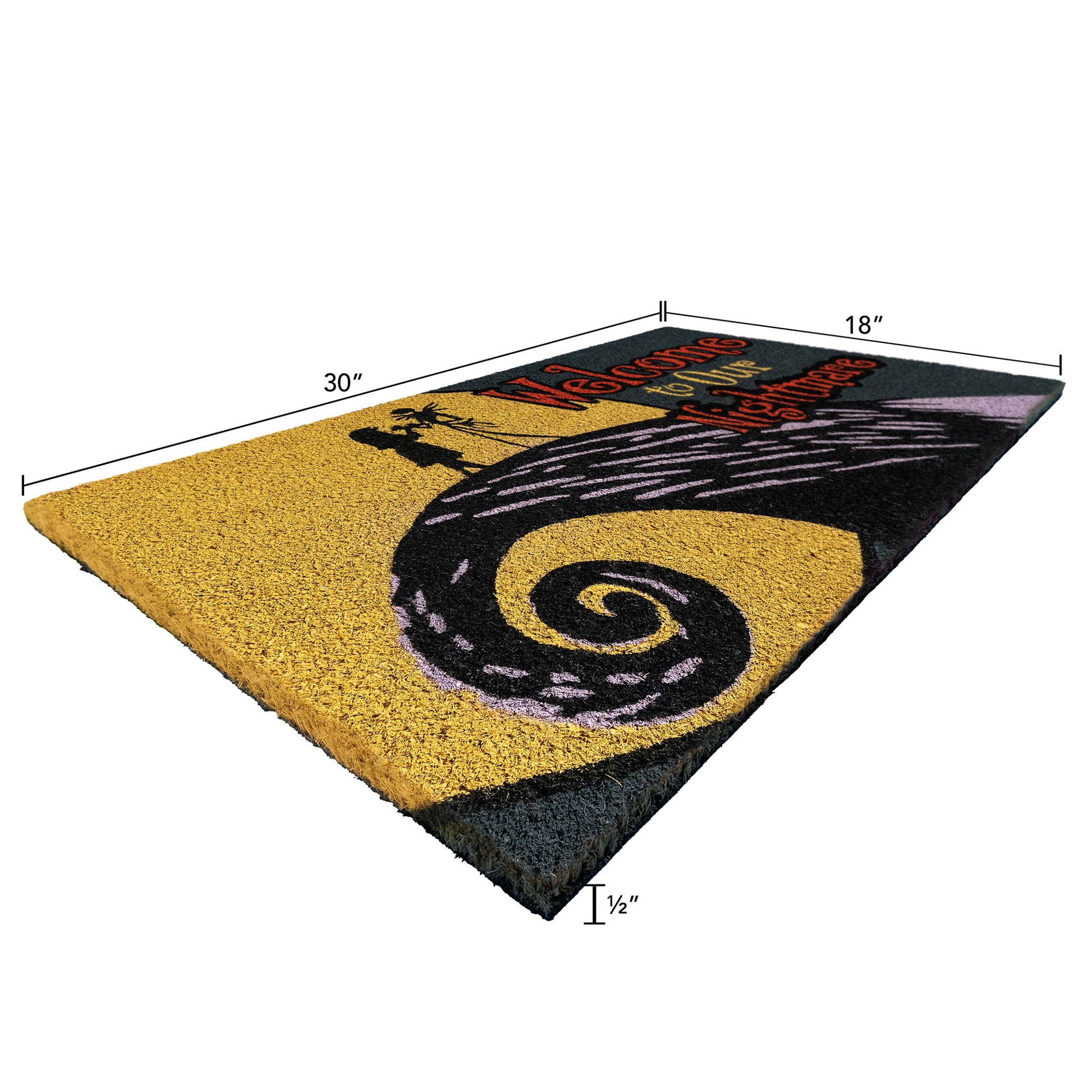 slide 4 of 6, Disney 18-in x 30-in Multicolor Coir Non-Slip Grip Indoor or outdoor Door Mat, 1 ct