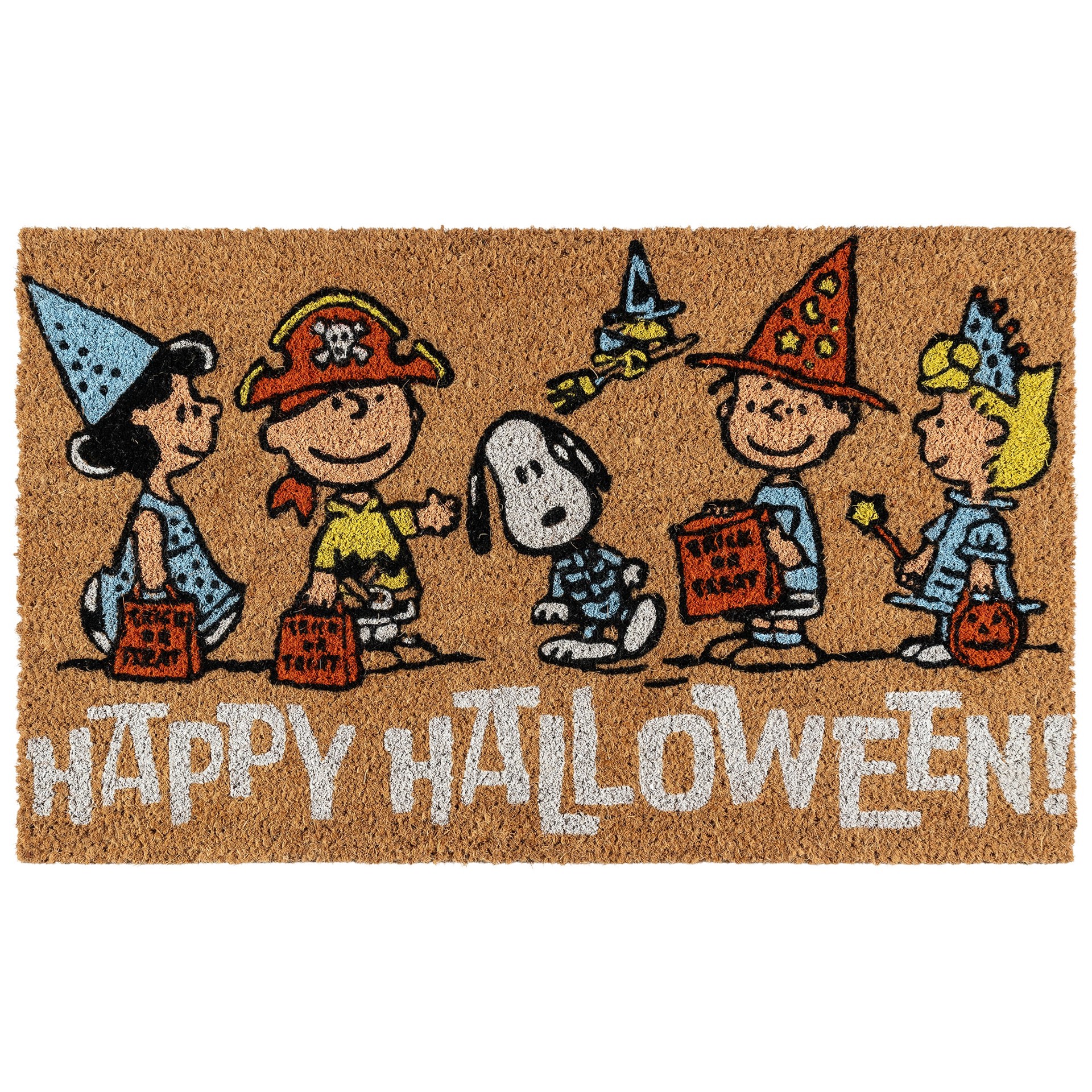 slide 2 of 6, Peanuts 18-in x 30-in Multicolor Coir Non-Slip Grip Indoor or outdoor Door Mat, 1 ct