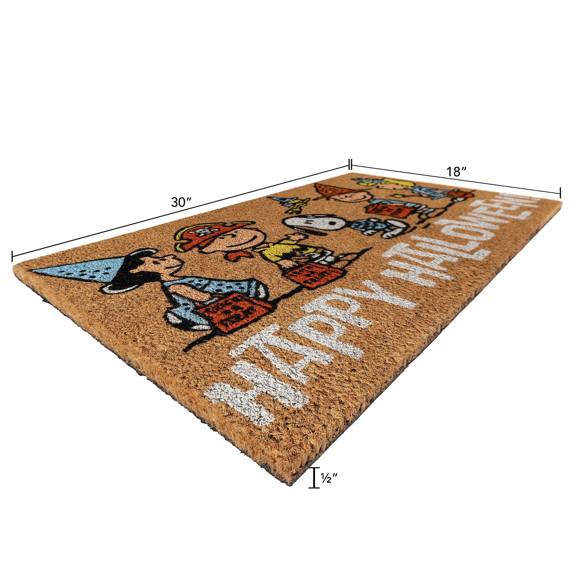 slide 4 of 6, Peanuts 18-in x 30-in Multicolor Coir Non-Slip Grip Indoor or outdoor Door Mat, 1 ct