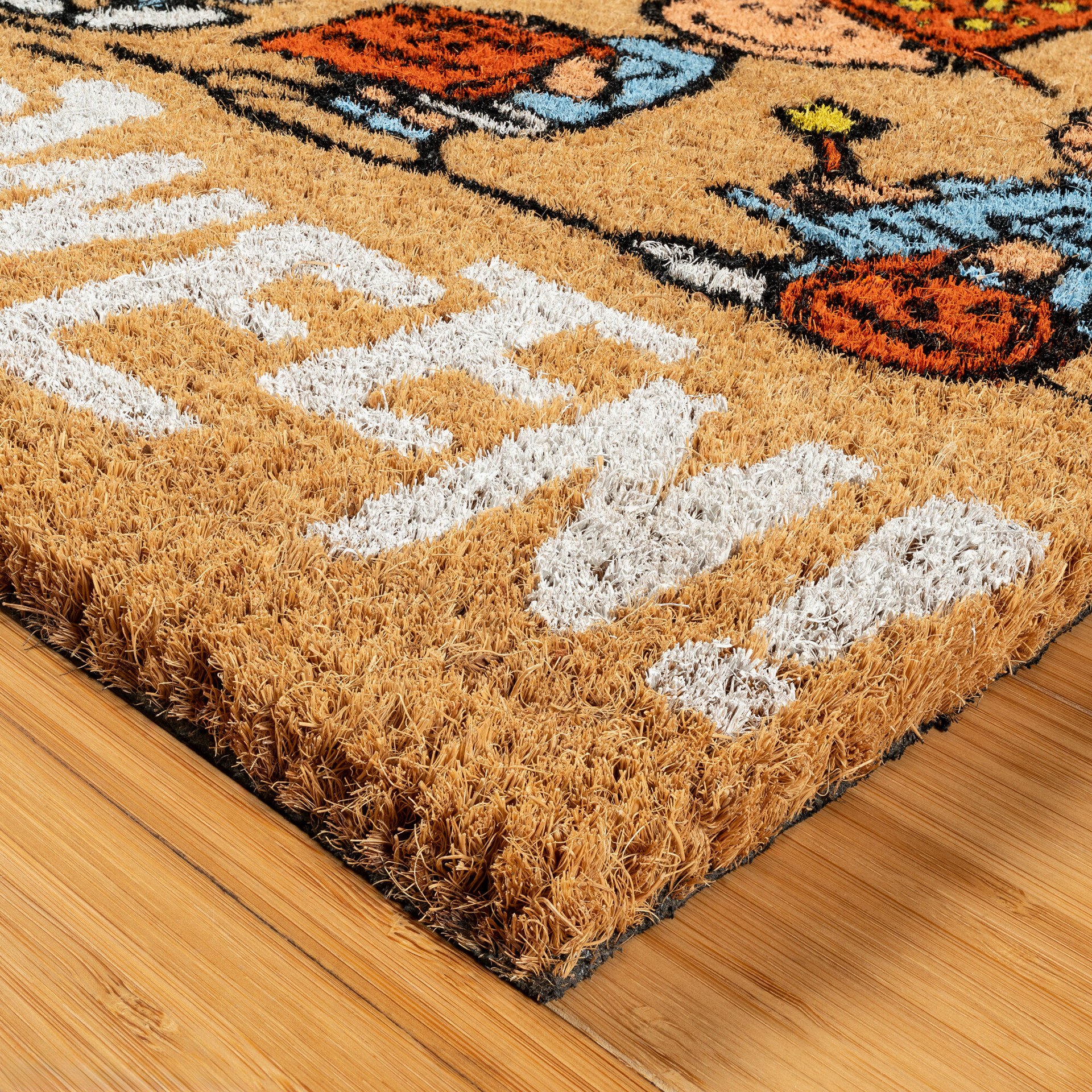 slide 6 of 6, Peanuts 18-in x 30-in Multicolor Coir Non-Slip Grip Indoor or outdoor Door Mat, 1 ct