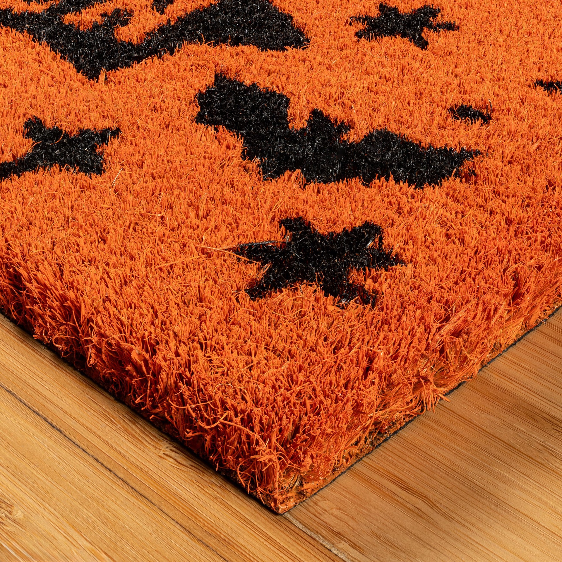 slide 6 of 6, Disney 18-in x 30-in Orange Coir Non-Slip Grip Indoor or outdoor Fall Door Mat, 1 ct