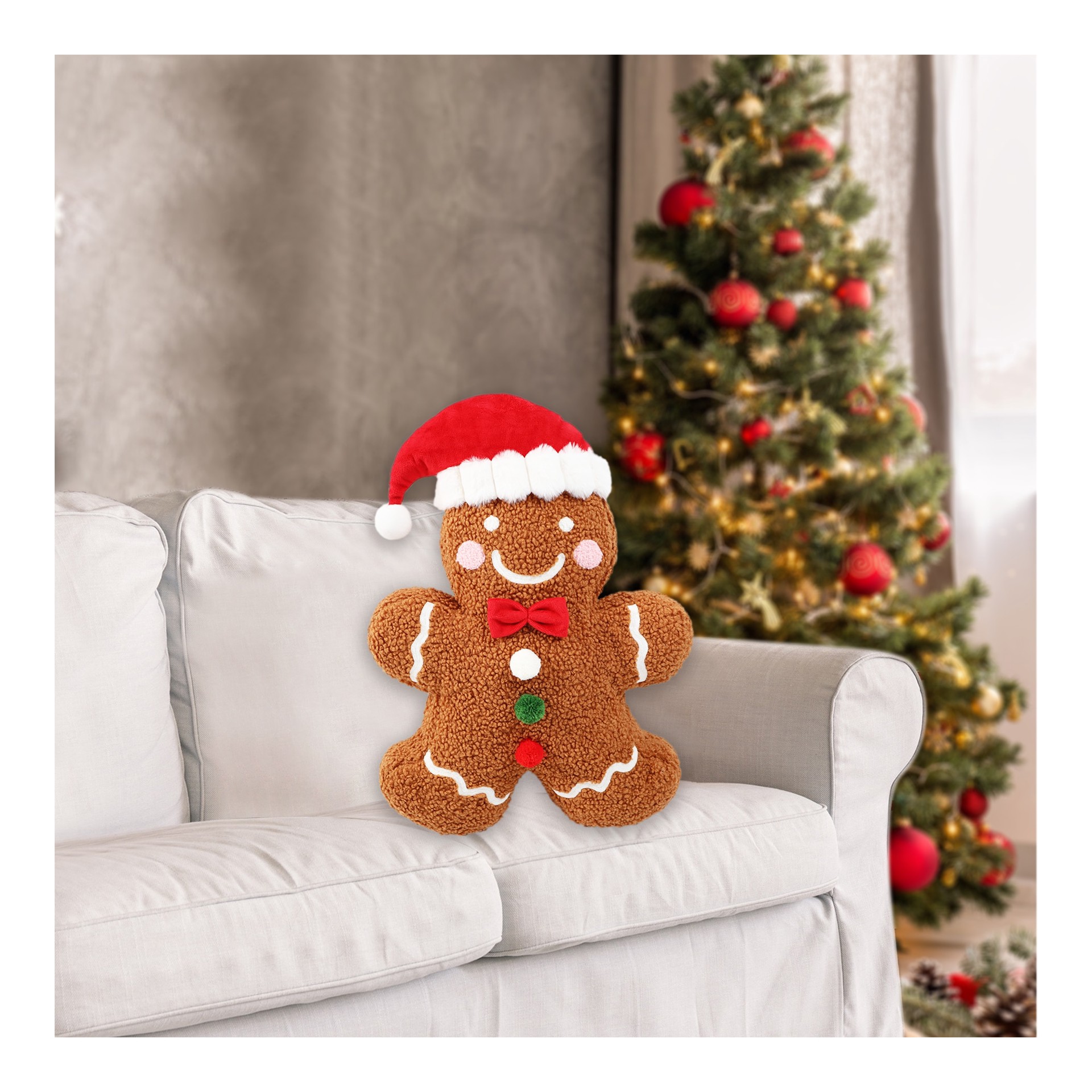 slide 6 of 6, Holiday Living Christmas 13-in x 18-in Multi Novelty Indoor Decorative Pillow, 1 ct