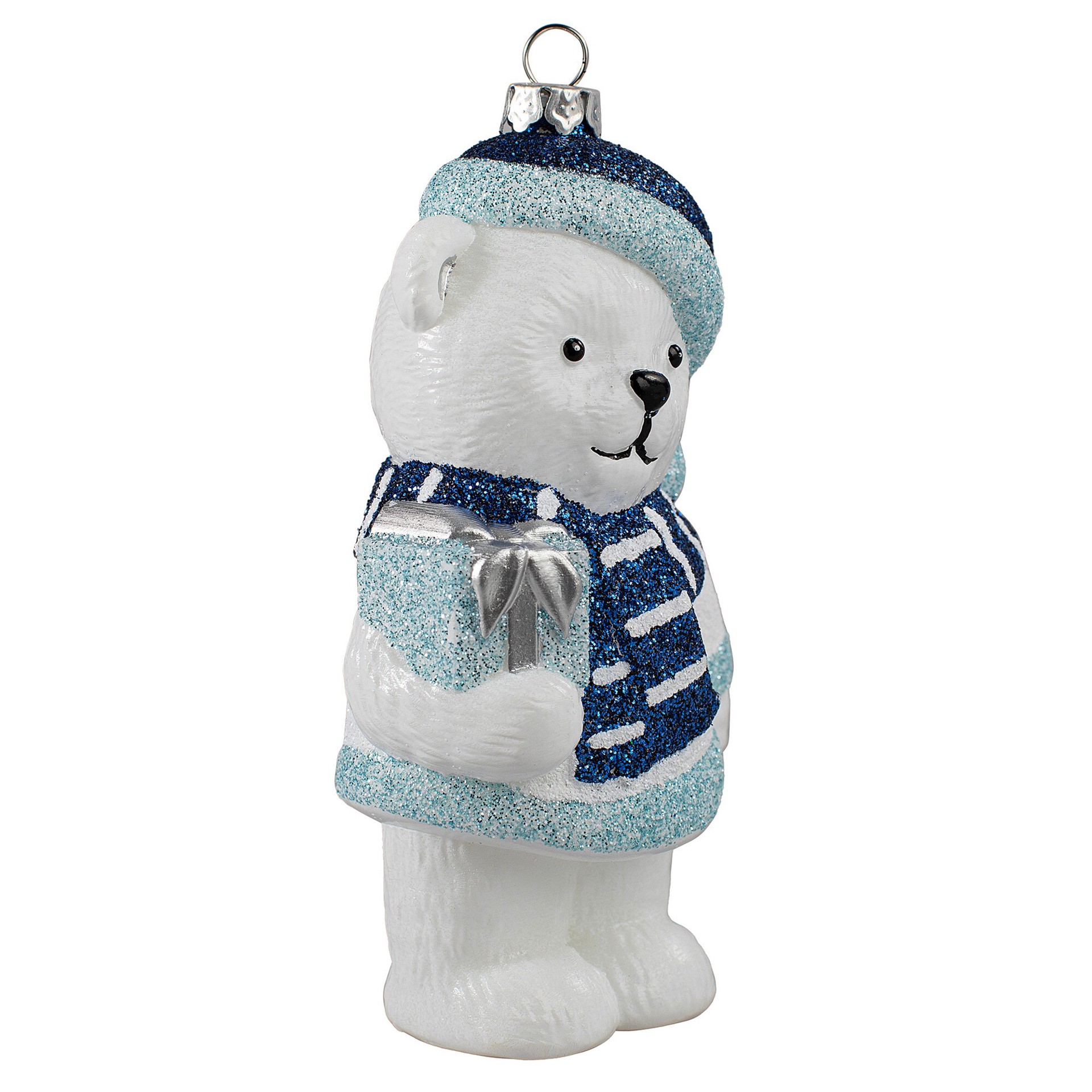 slide 3 of 5, Holiday Living 3 -Pack Multiple colors/finishes Bear Standard Indoor Shatterproof Ornament set, 1 ct