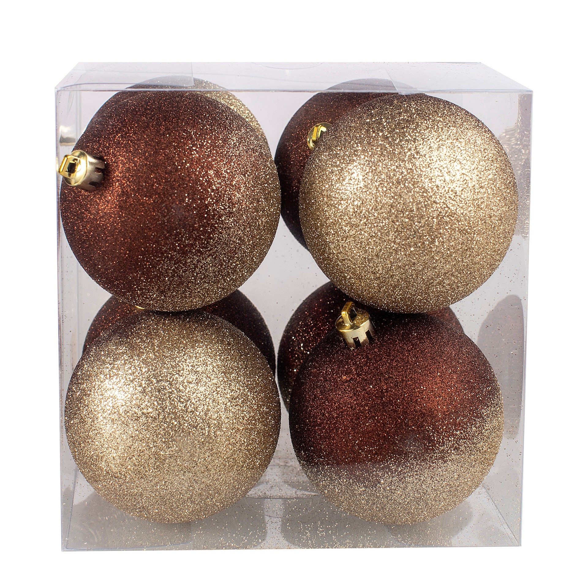 slide 2 of 5, Holiday Living 4 -Pack Multiple colors/finishes Ball Standard Indoor Ornament set, 1 ct