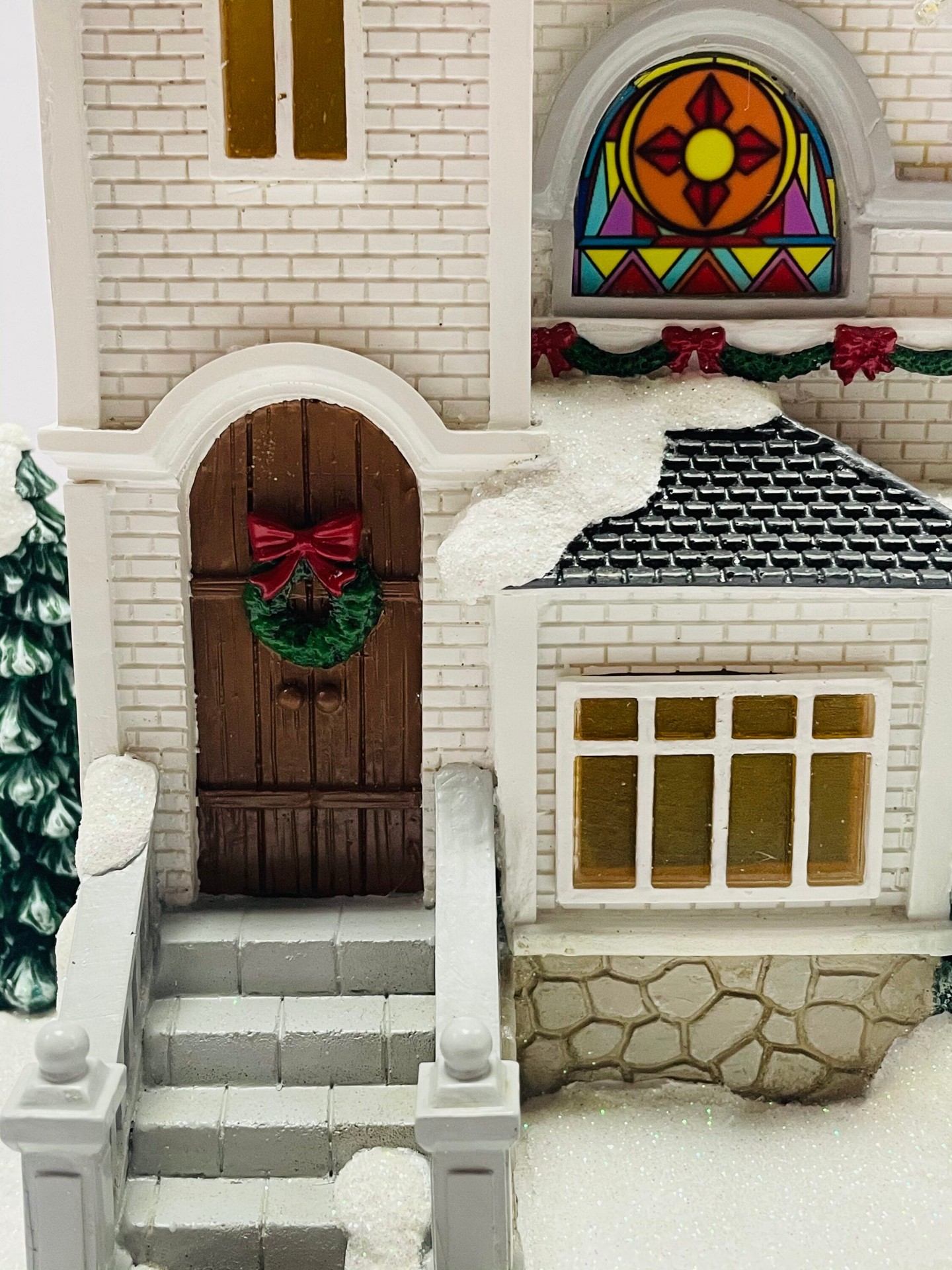 slide 5 of 5, Carole Towne Church Lighted Musical Village scene, 1 ct