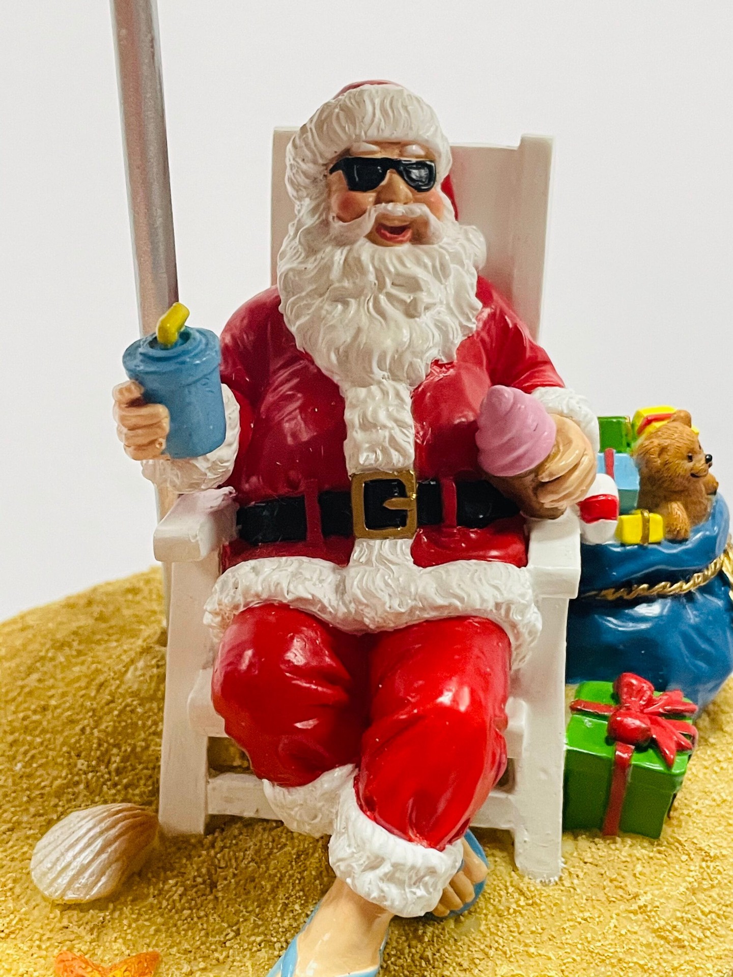 slide 2 of 5, Carole Towne Santa's Beach Day Village scene, 1 ct