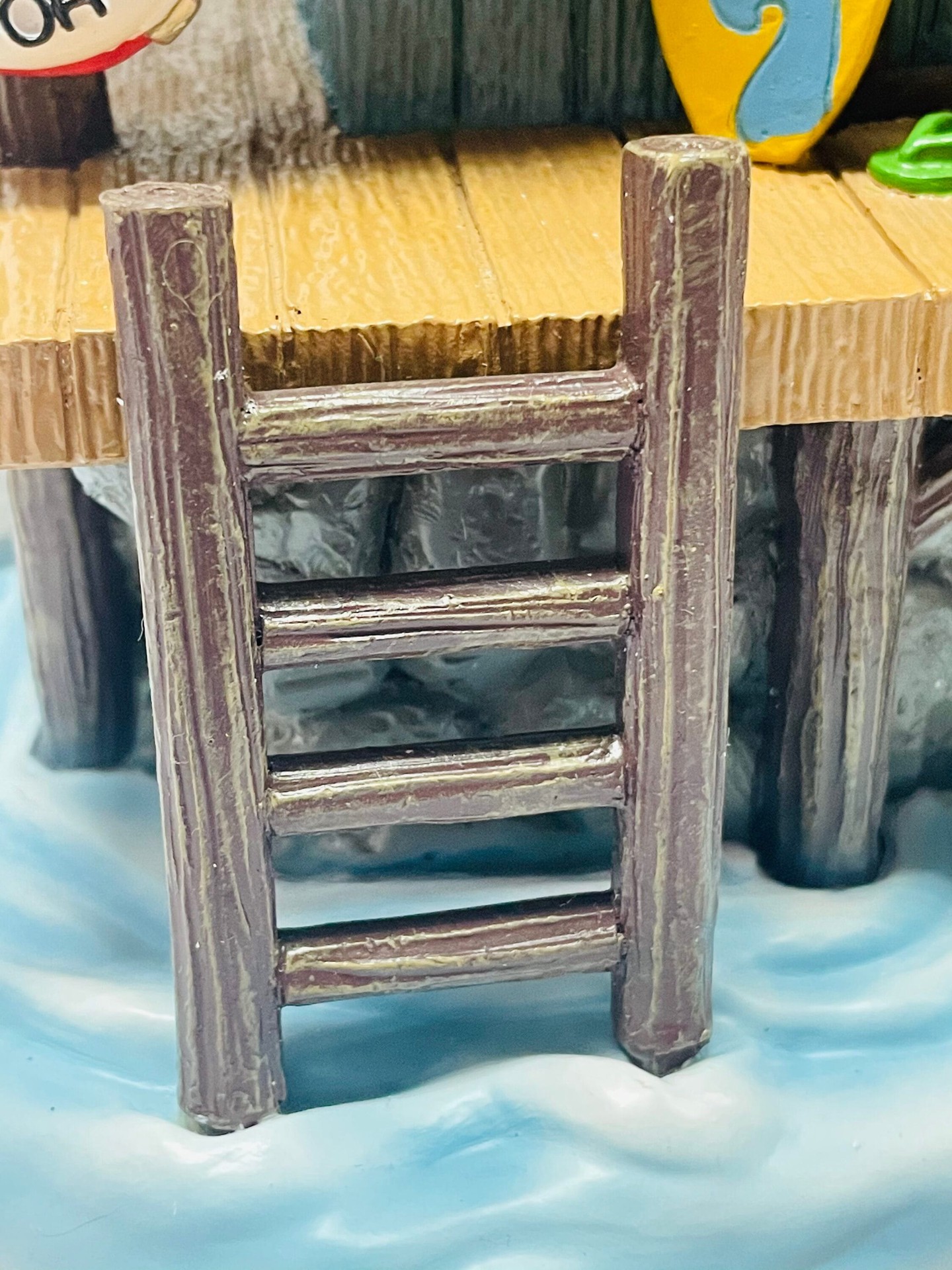 slide 4 of 5, Carole Towne Santa's Beach House Lighted Musical Village scene, 1 ct