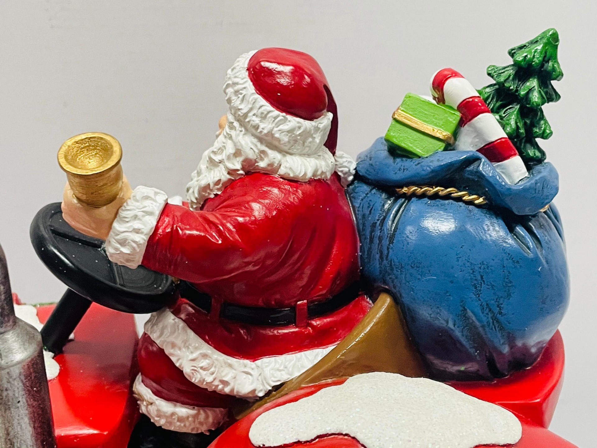 slide 4 of 5, Carole Towne Santa's Tractor Village scene, 1 ct