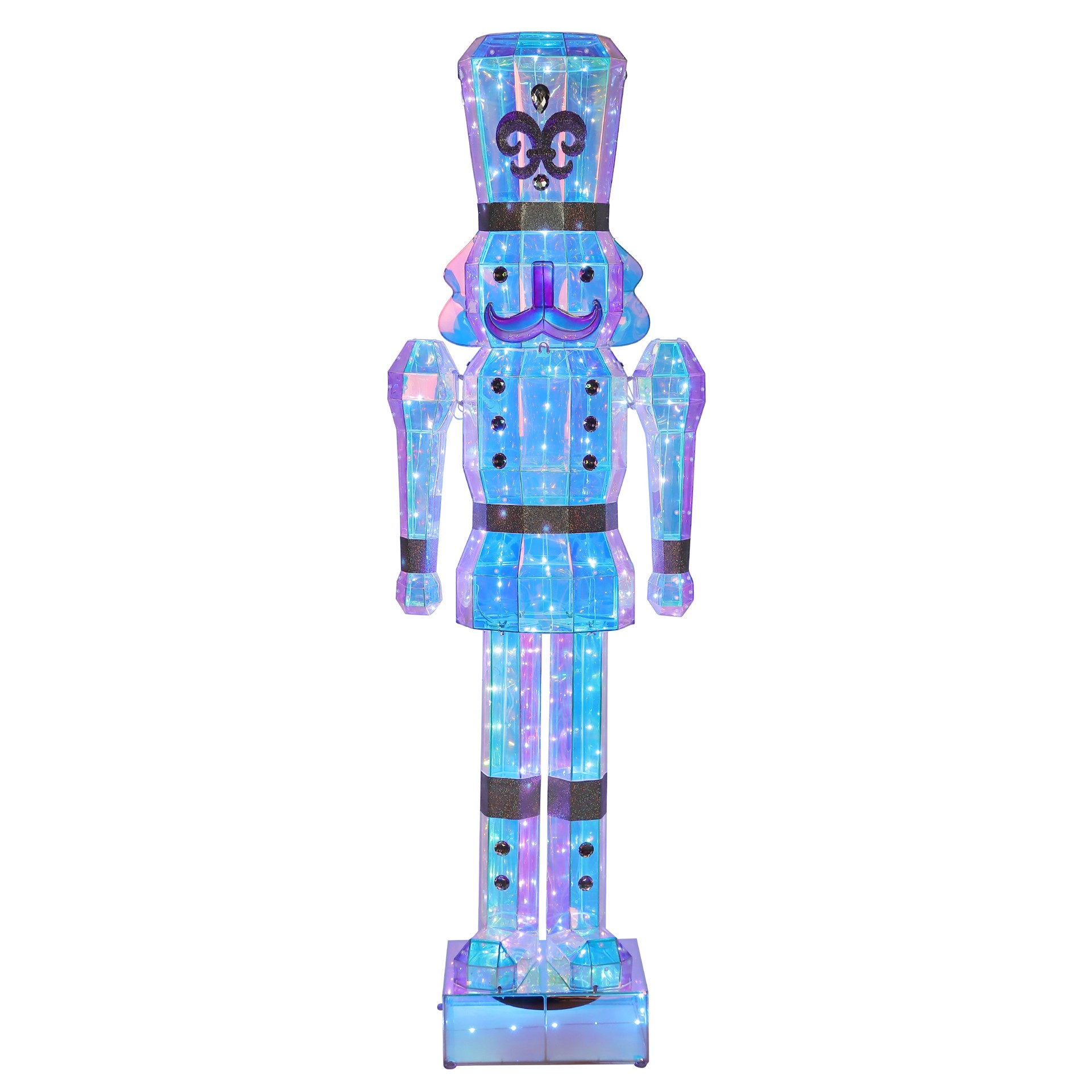 slide 2 of 6, Holiday Living 72-in Freestanding Nutcracker Yard decoration with White LED Lights, 1 ct