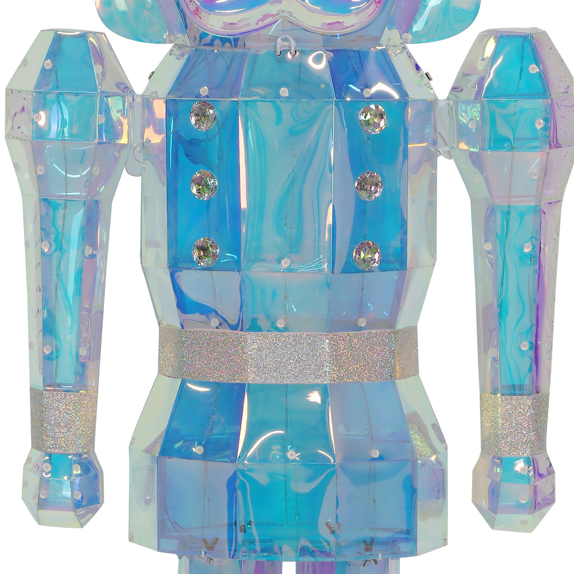 slide 5 of 6, Holiday Living 72-in Freestanding Nutcracker Yard decoration with White LED Lights, 1 ct