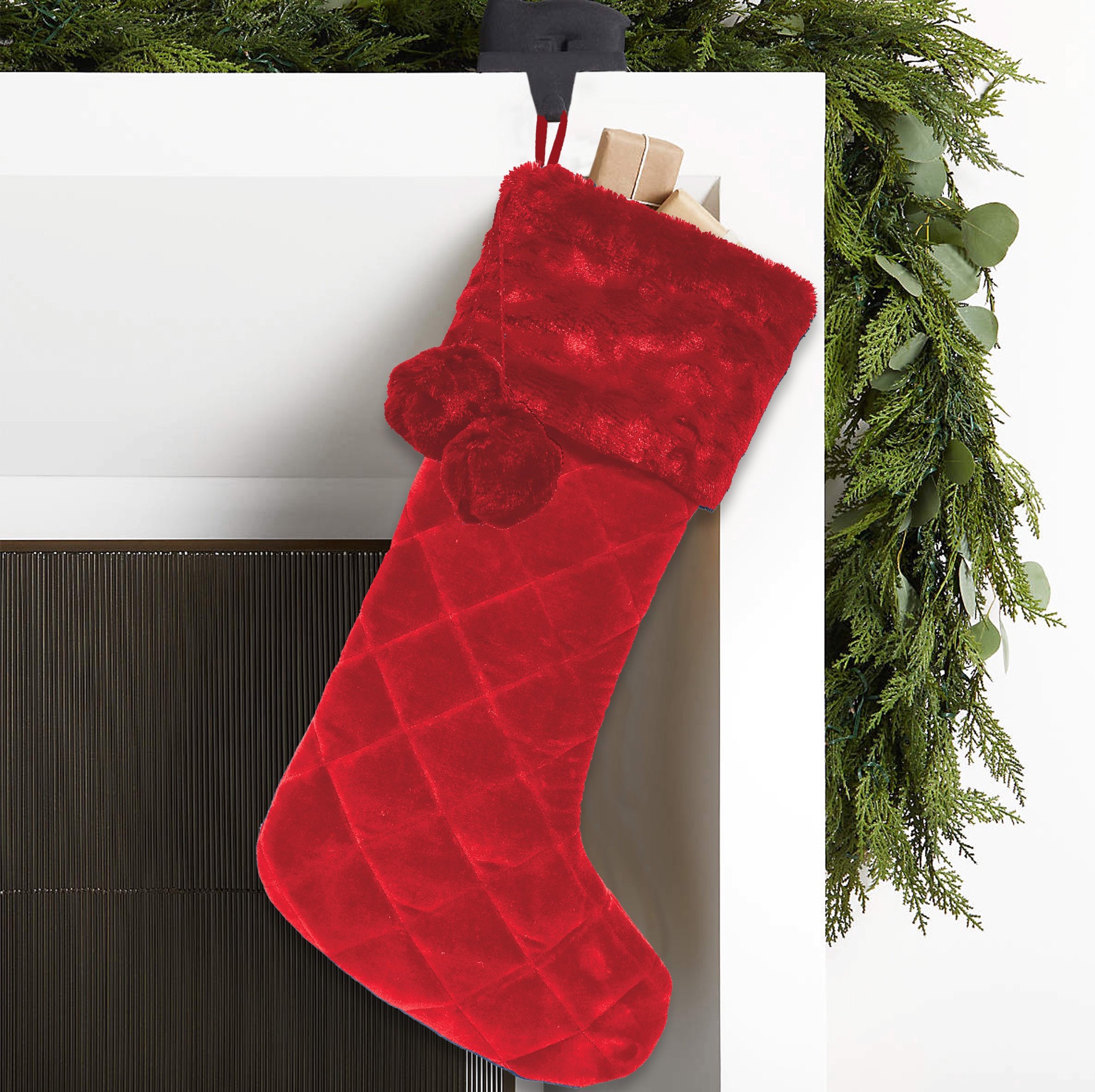 slide 4 of 4, Holiday Living 19-in Red Christmas Stocking, 1 ct