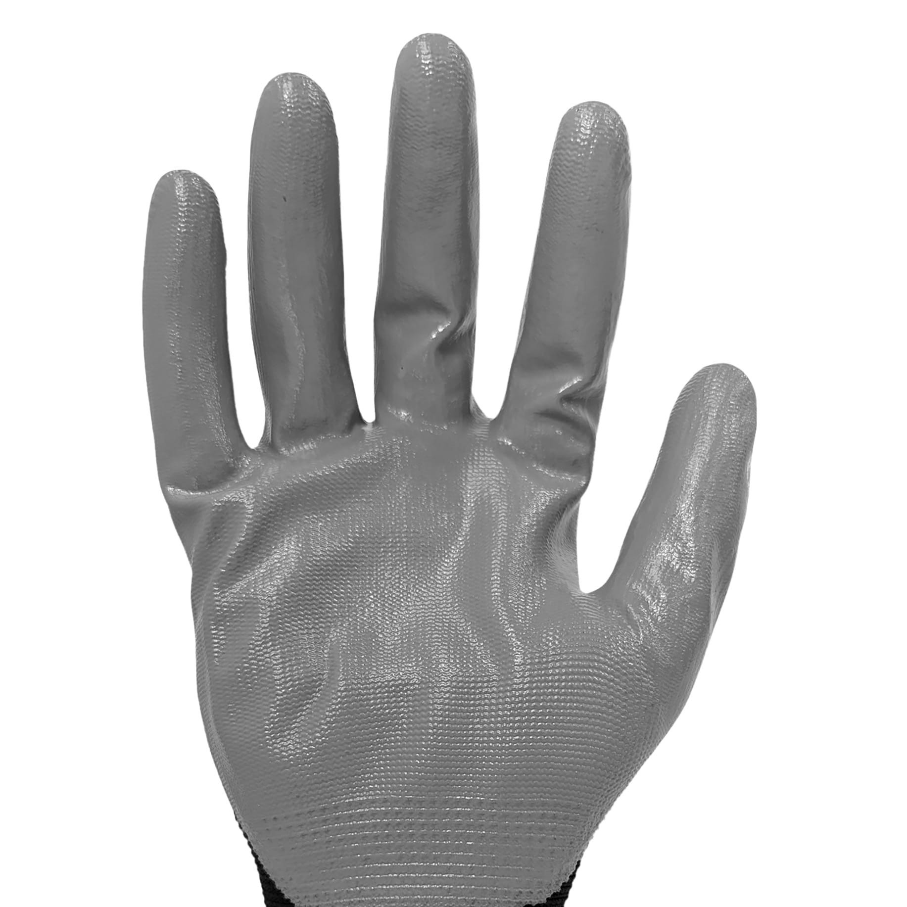 slide 4 of 4, Project Source Large Black Nitrile dipped Nitrile/Polyester Utility Gloves 10 -Pairs, 1 ct